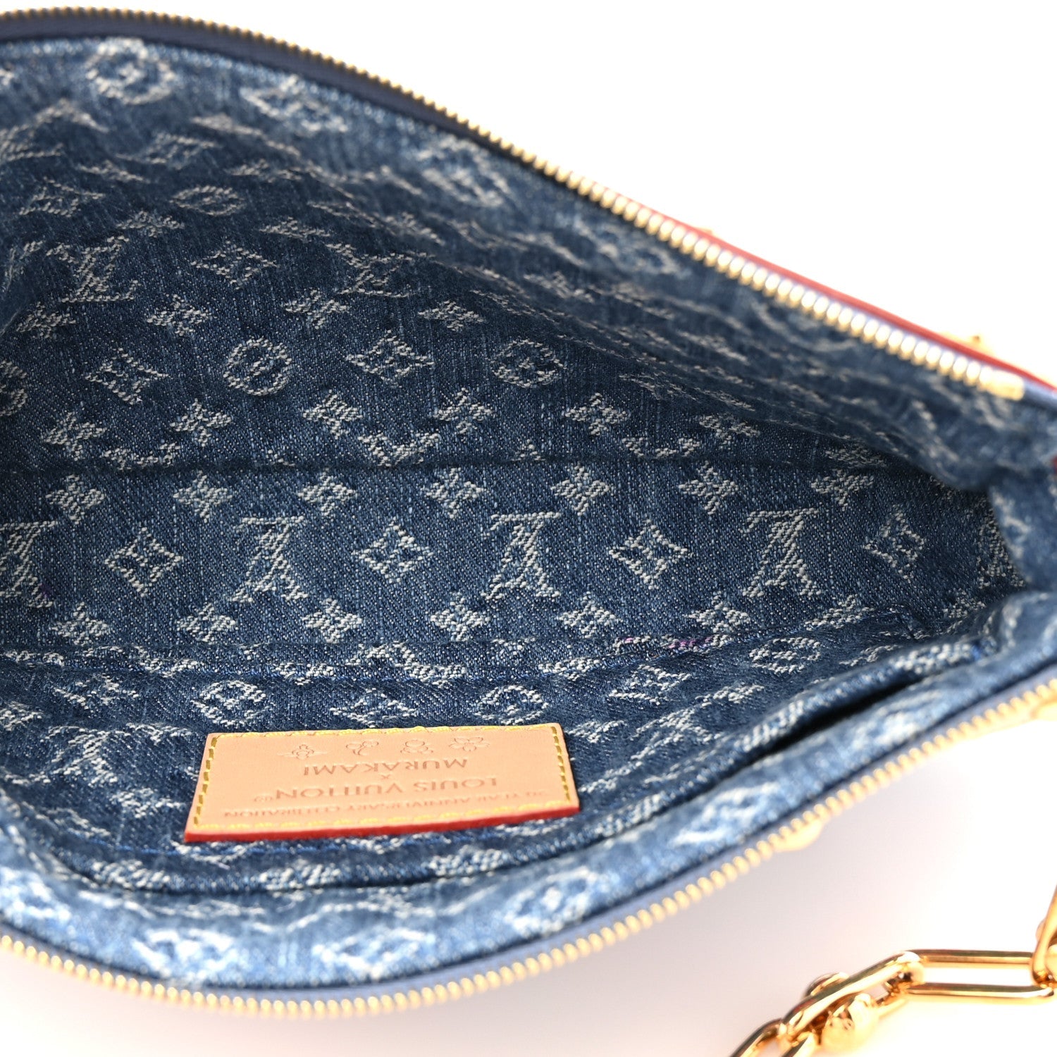 LV X TM Monogram Denim Cerises Pochette Accessories Blue