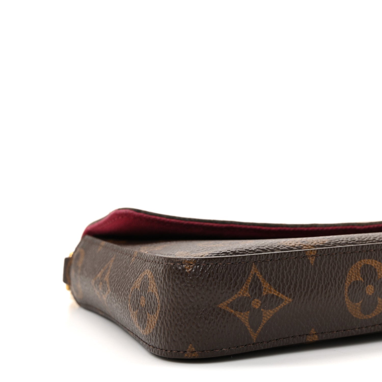 Monogram Pochette Felicie Chain Wallet Fuchsia