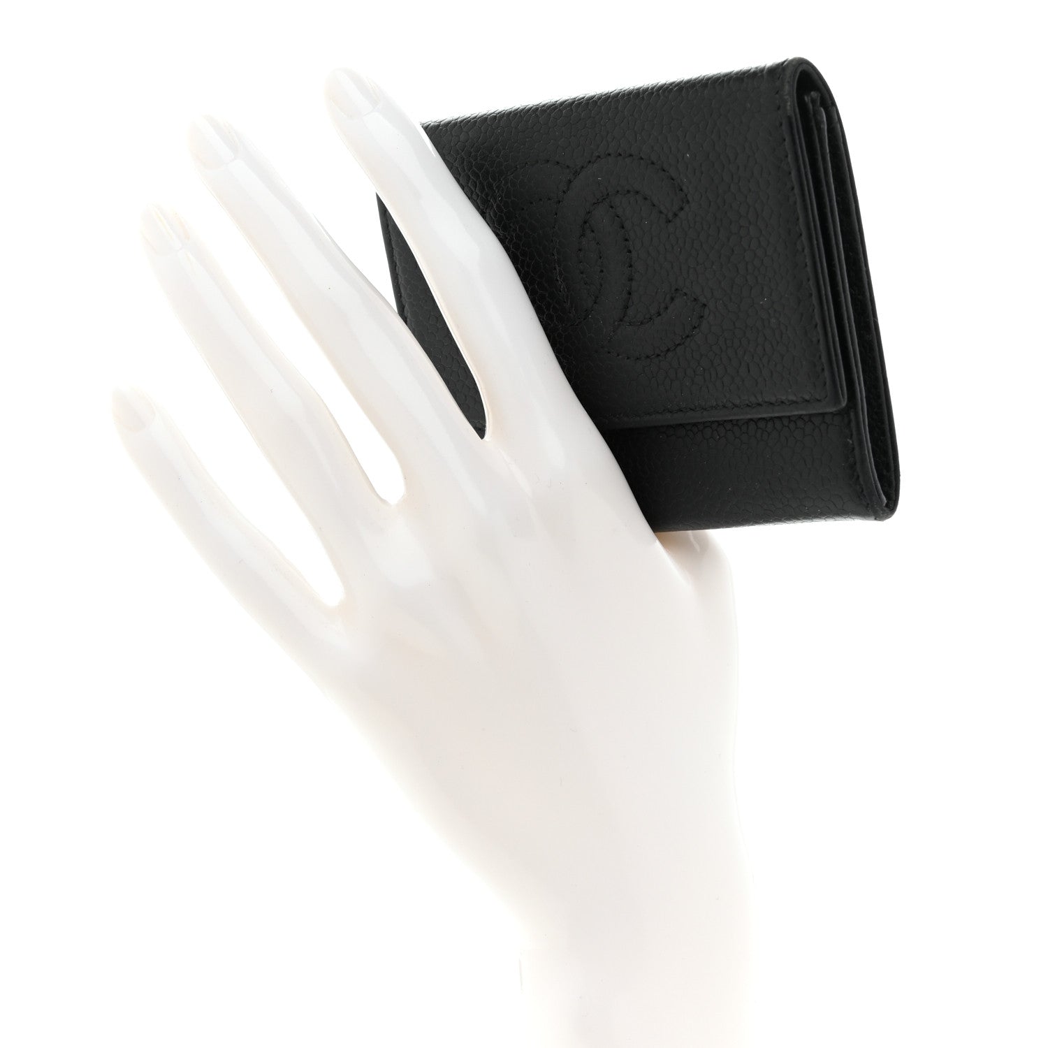 Caviar Timeless CC Flap Card Holder Black