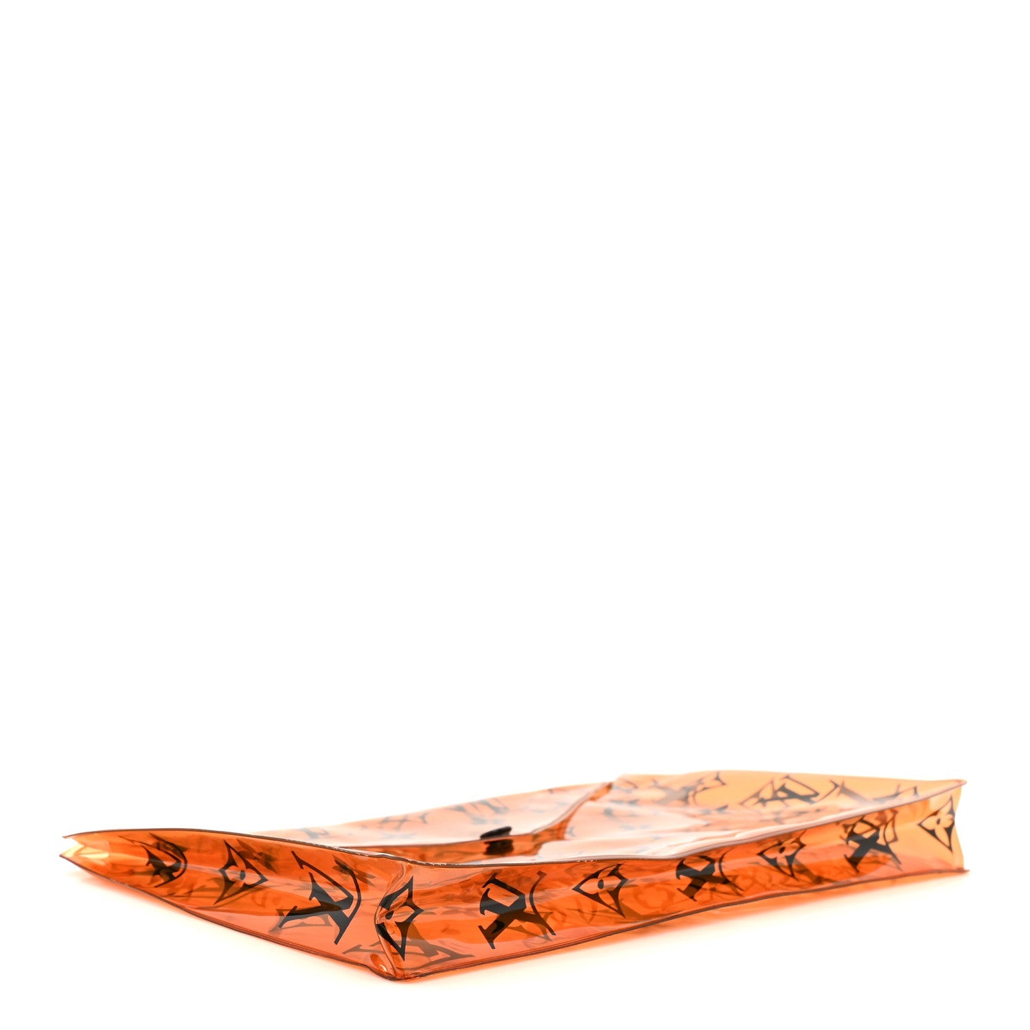 PVC Monogram Printed Envelope Pouch Orange