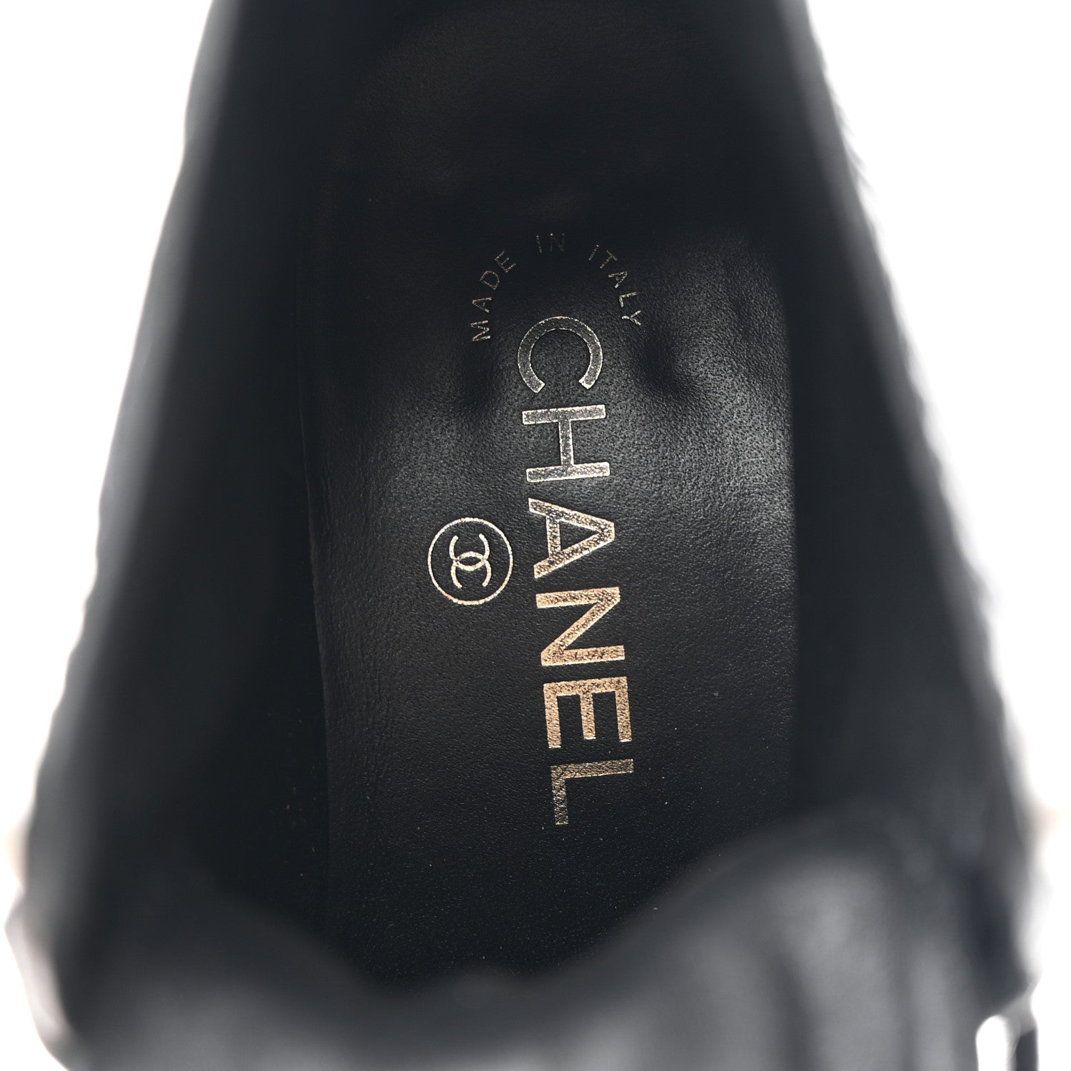 Shiny Calfskin Velvet Pearl Combat Short Boots 39 Black