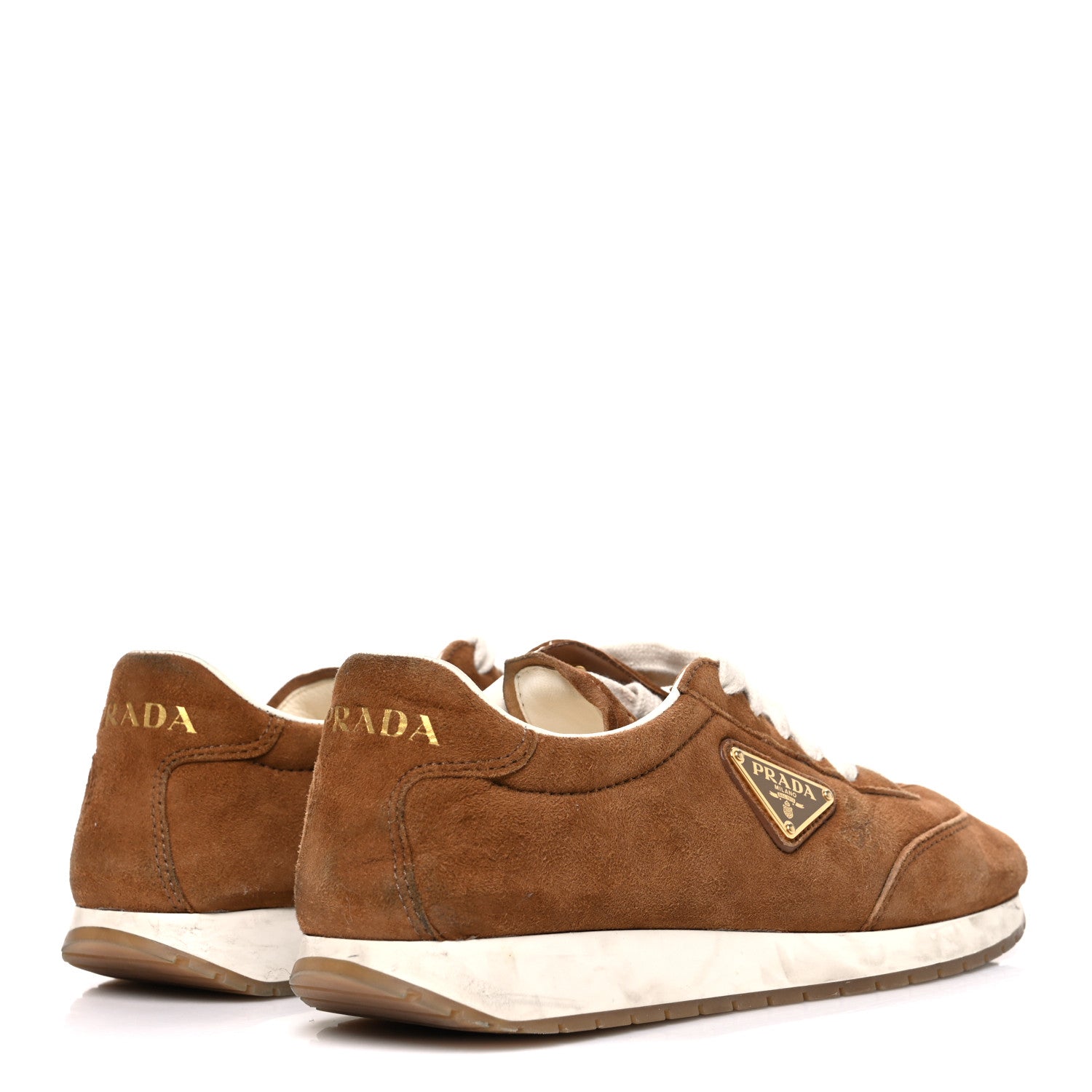 Suede Logo Womens Low Top Sneakers 36.5 Cocoa Brown