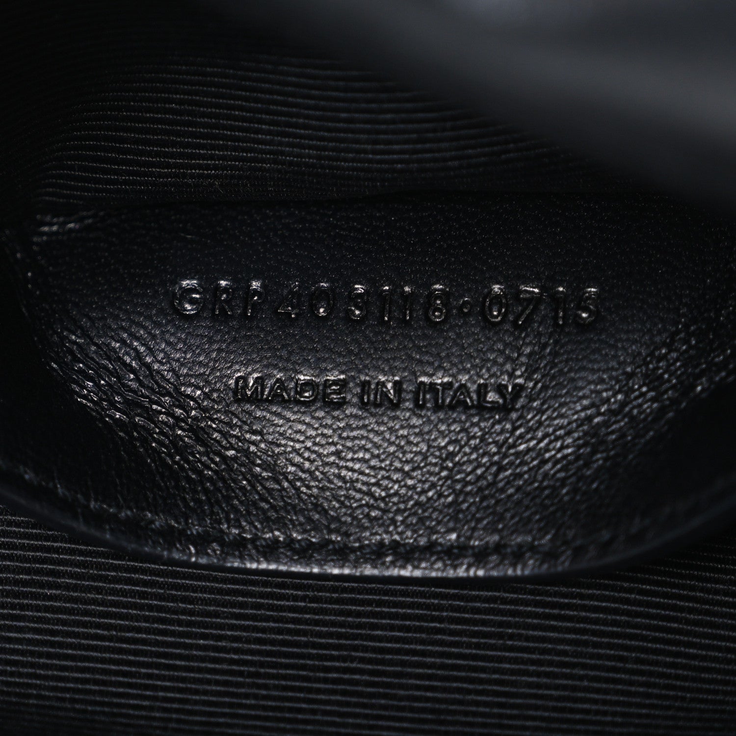 Grained Calfskin Matelasse Chevron Medium Monogram Chain Bag Black