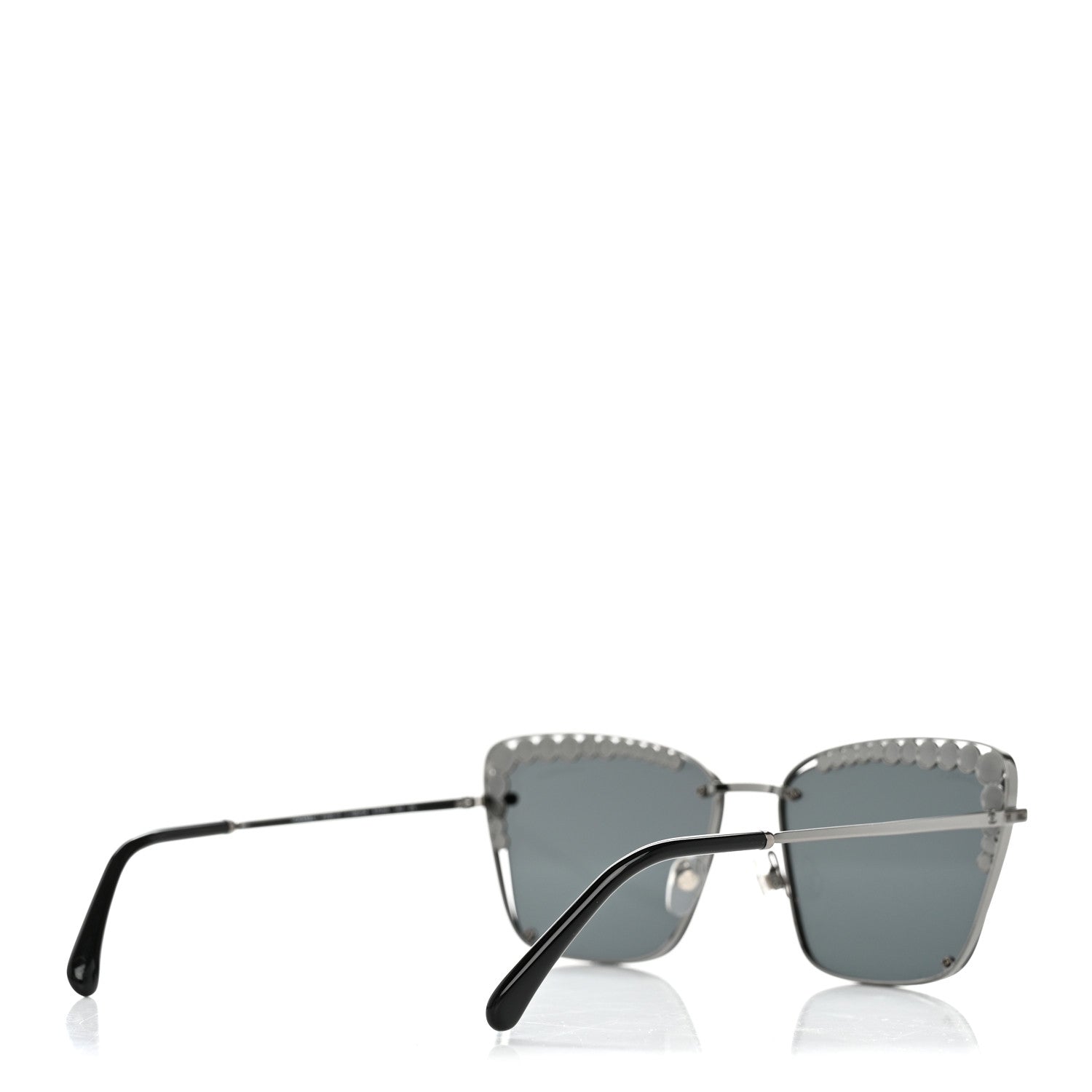 Square Frame Pearl Sunglasses 4235-H Dark Grey
