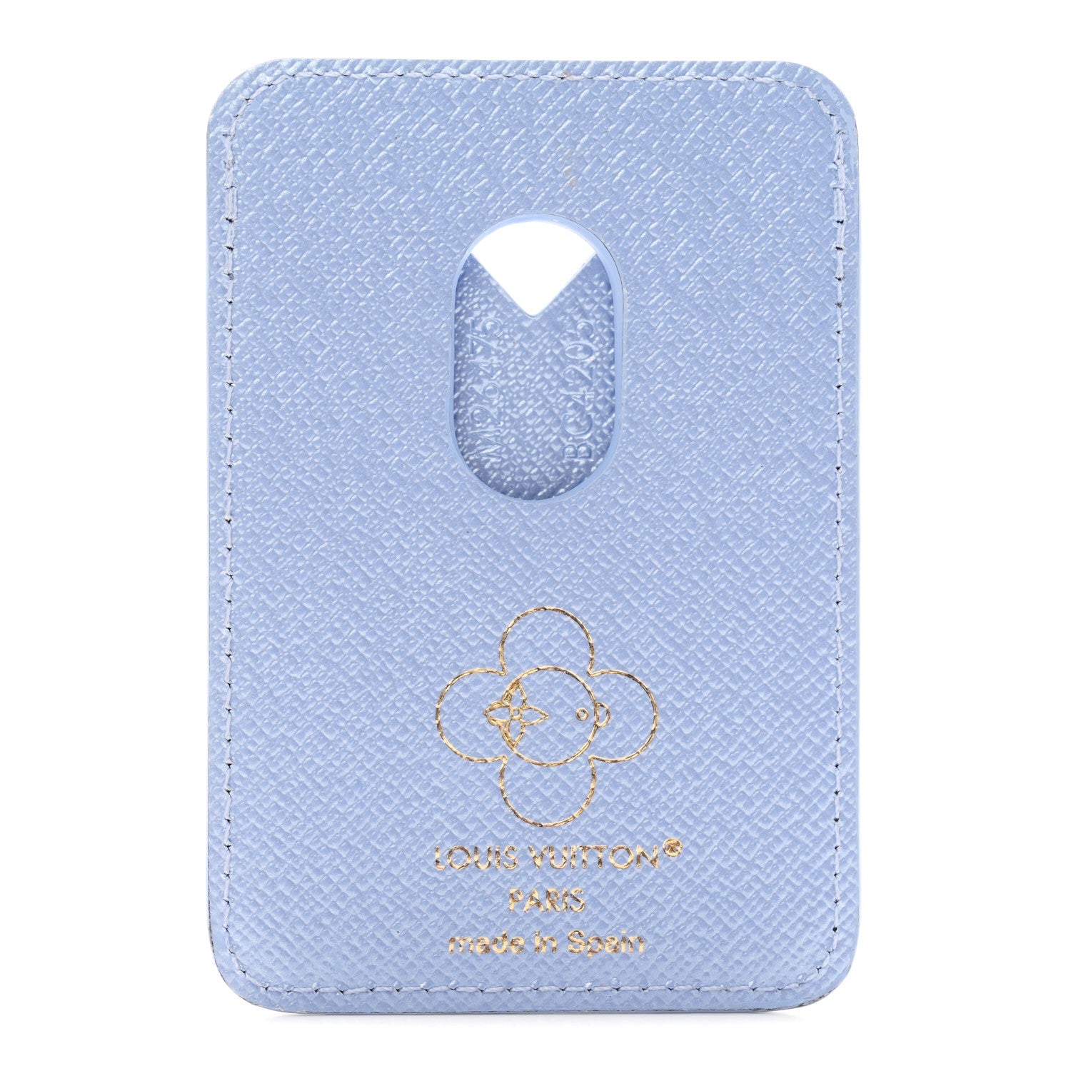 Monogram Magnet Vivienne Card Holder Blue Frost