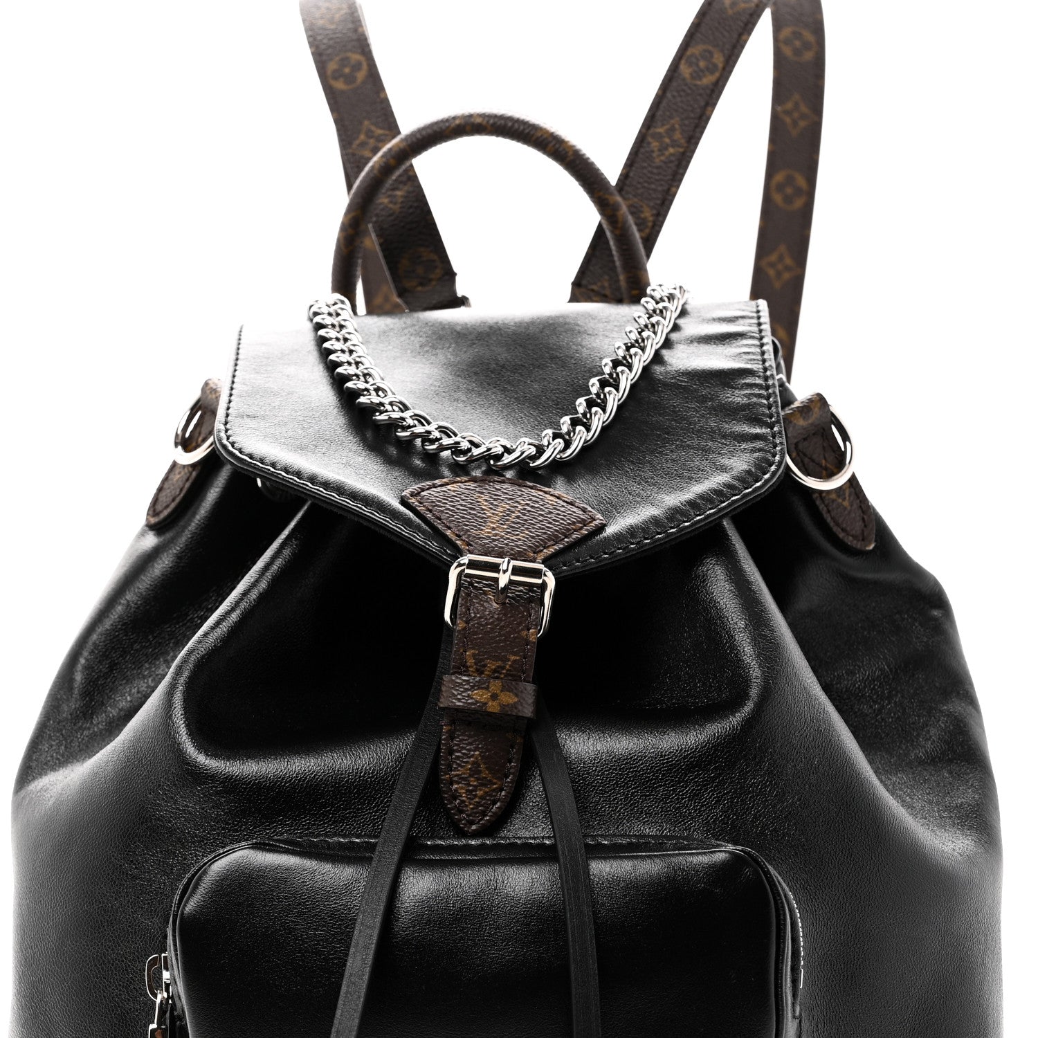 Lambskin Monogram Montsouris Vibe PM Black