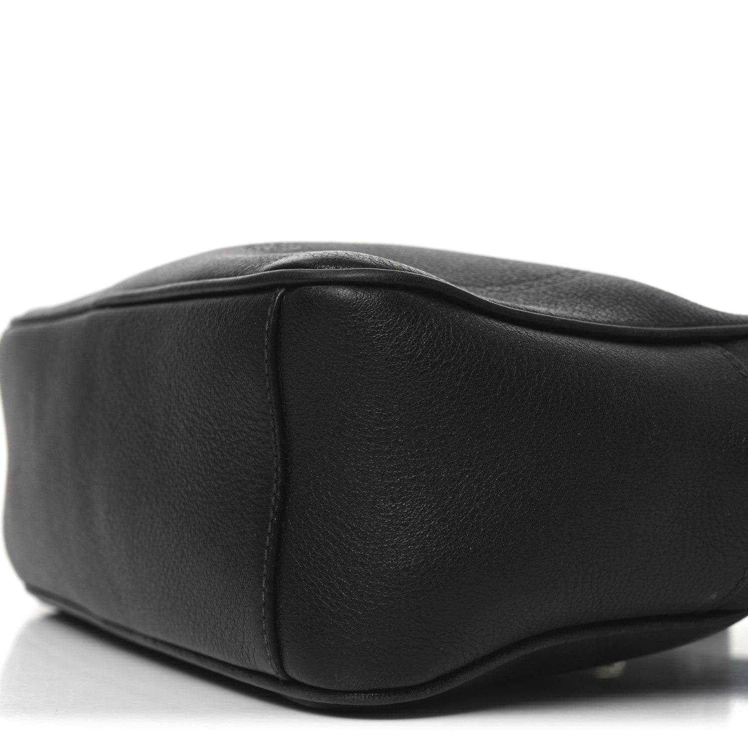 Glace Calfskin Embossed Logo Crossbody Black