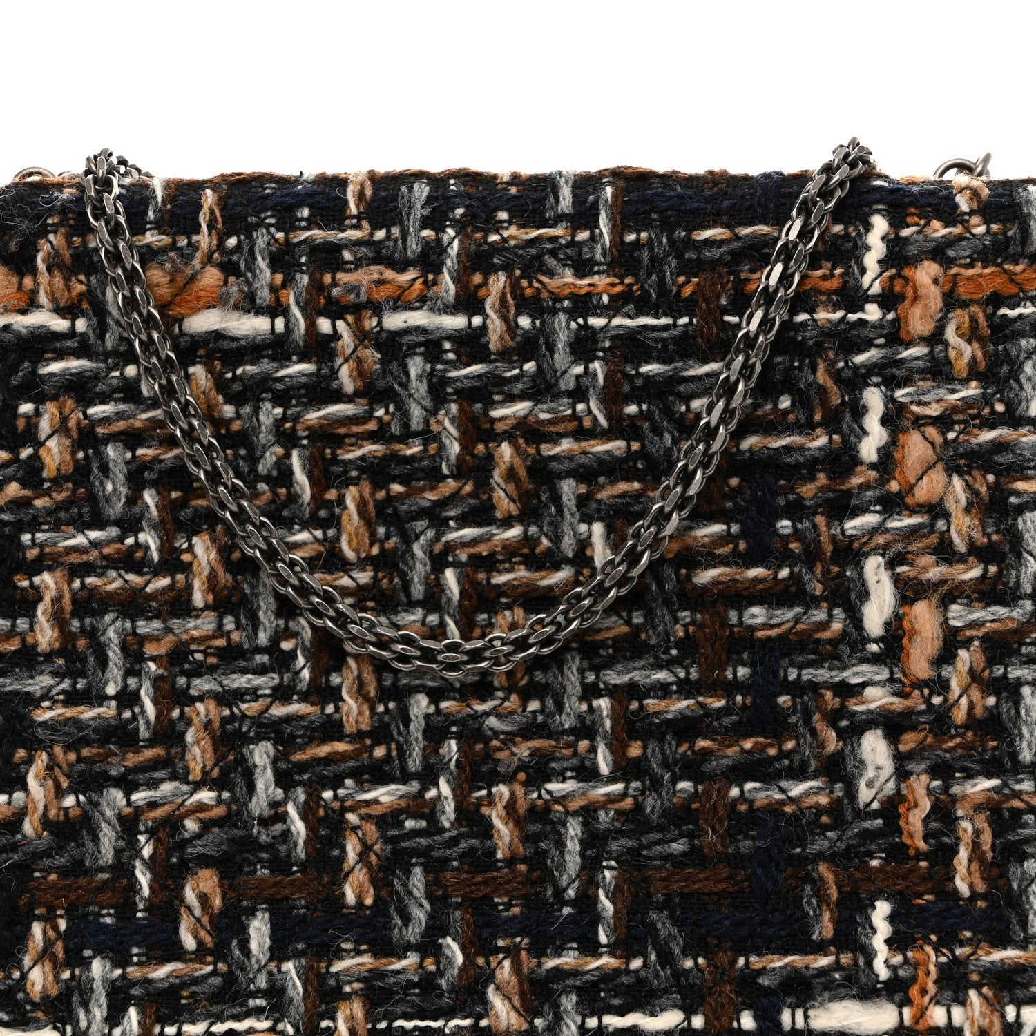 Tweed Kisslock Minaudiere Black Multicolor