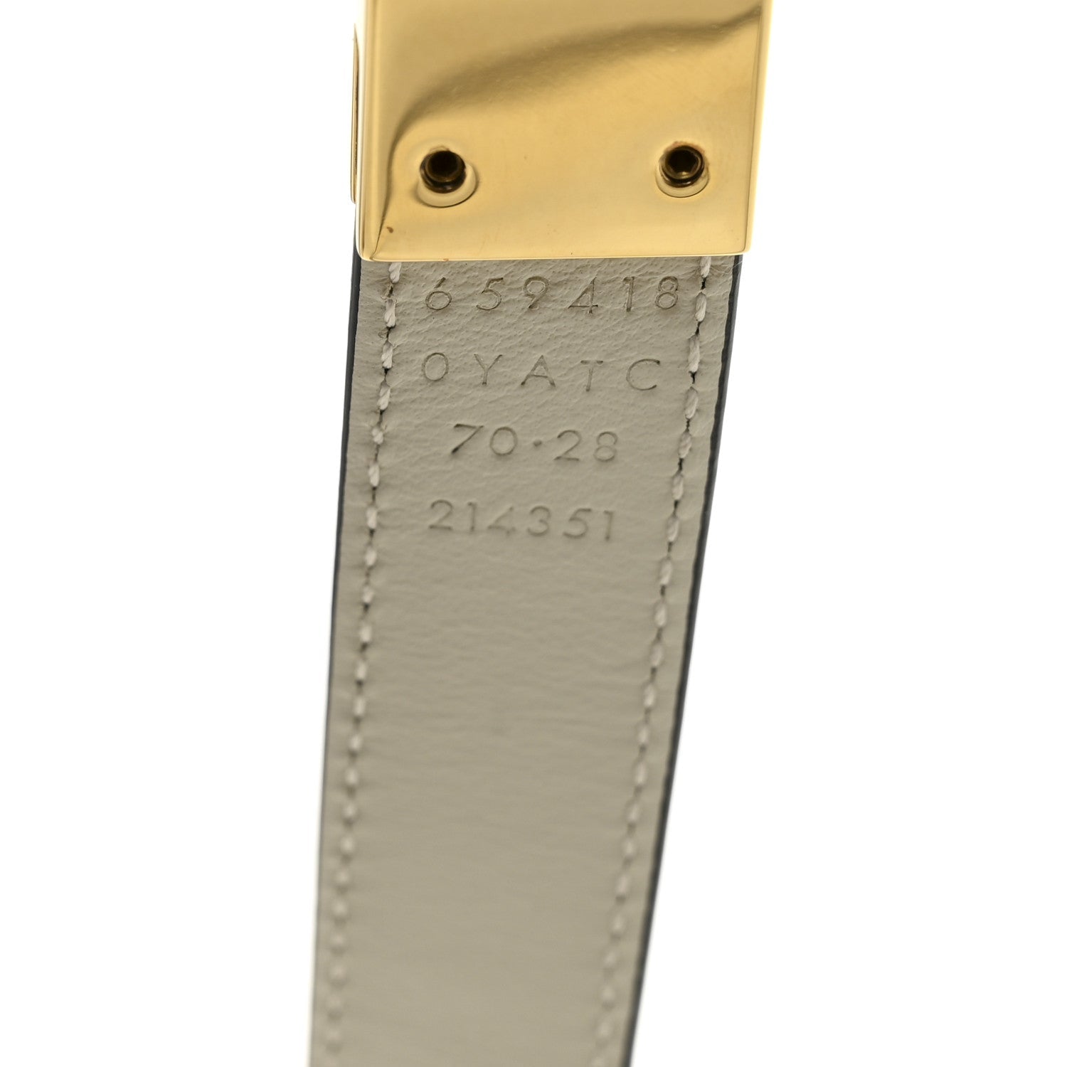 Plutone Calfskin Double G Reversible 20mm Belt 70 28 Black White