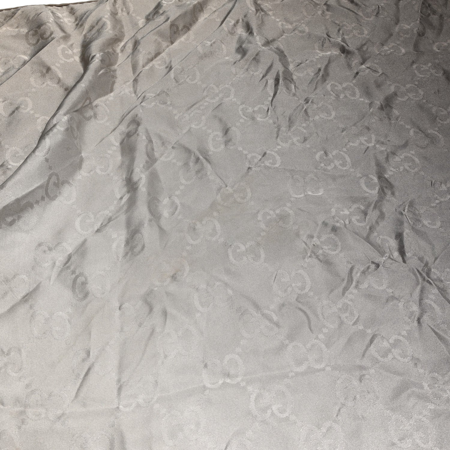 Silk GG Monogram Square Shawl Beige