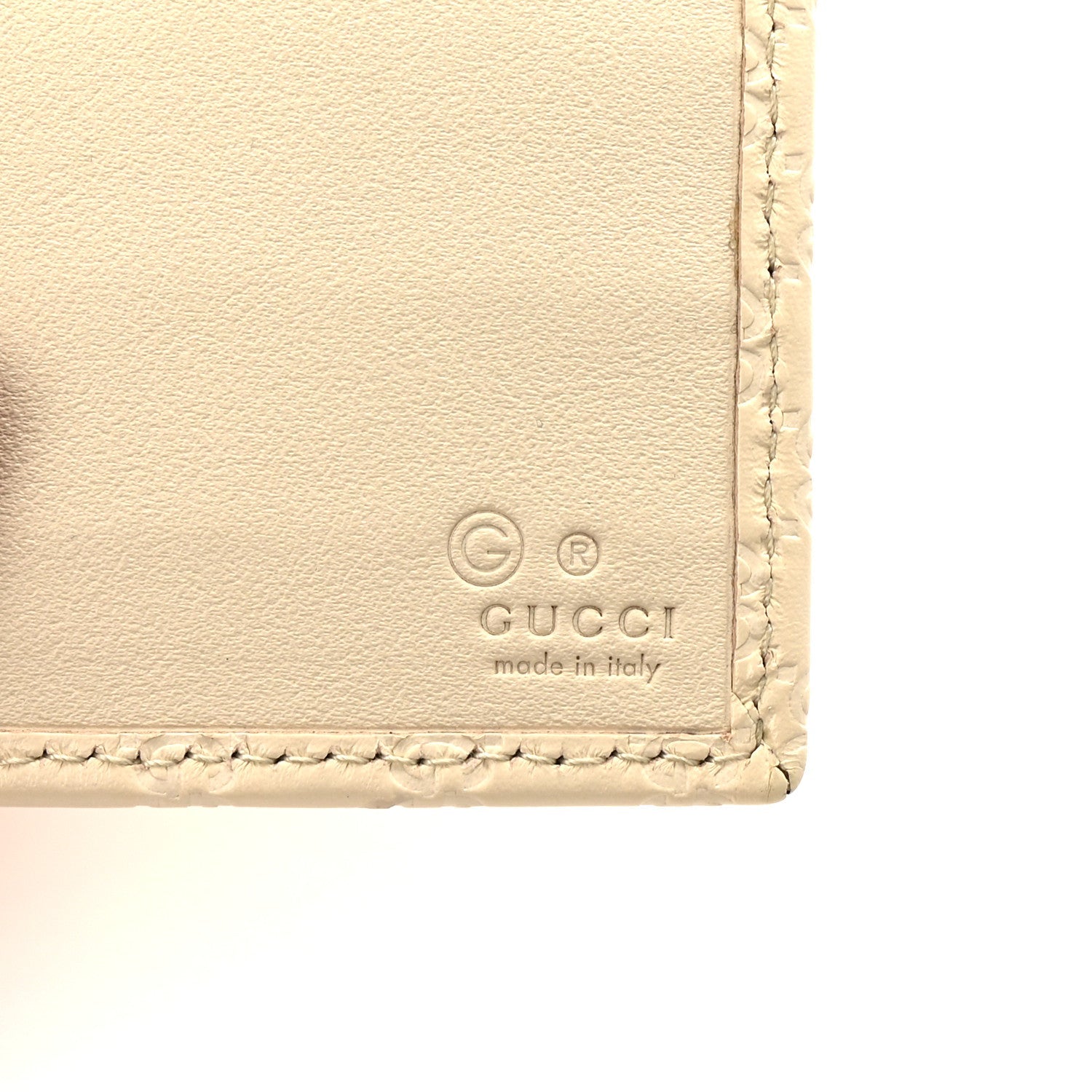 Soft Microguccissima Continental Wallet White