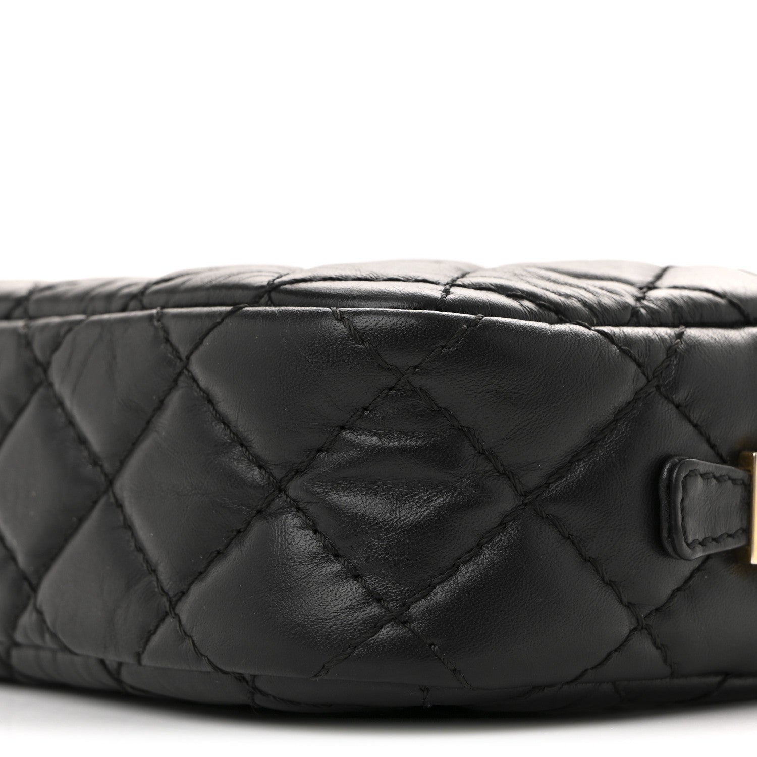 Aged Calfskin Quilted Mini Reissue Camera Case Black