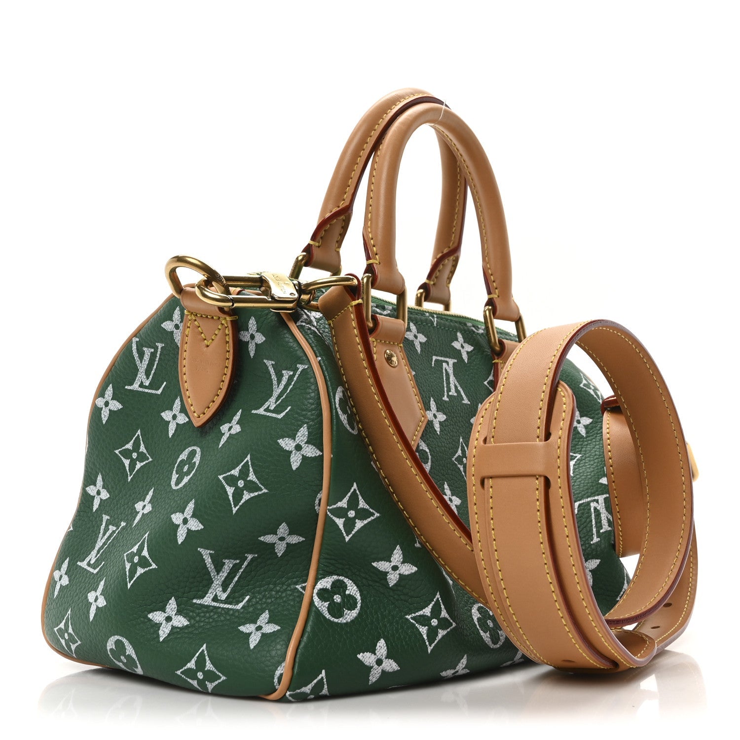 Calfskin Monogram Speedy P9 Bandouliere 25 Green