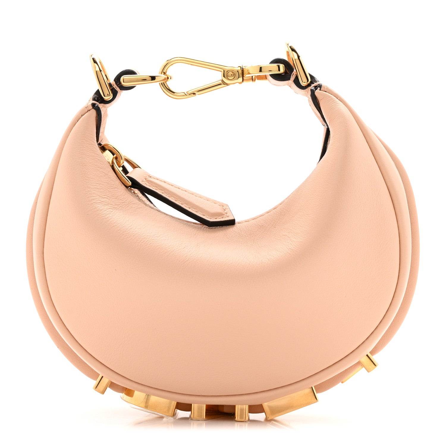 Vitello Grace Matte Nano Fendigraphy Hobo Charm Light Rose
