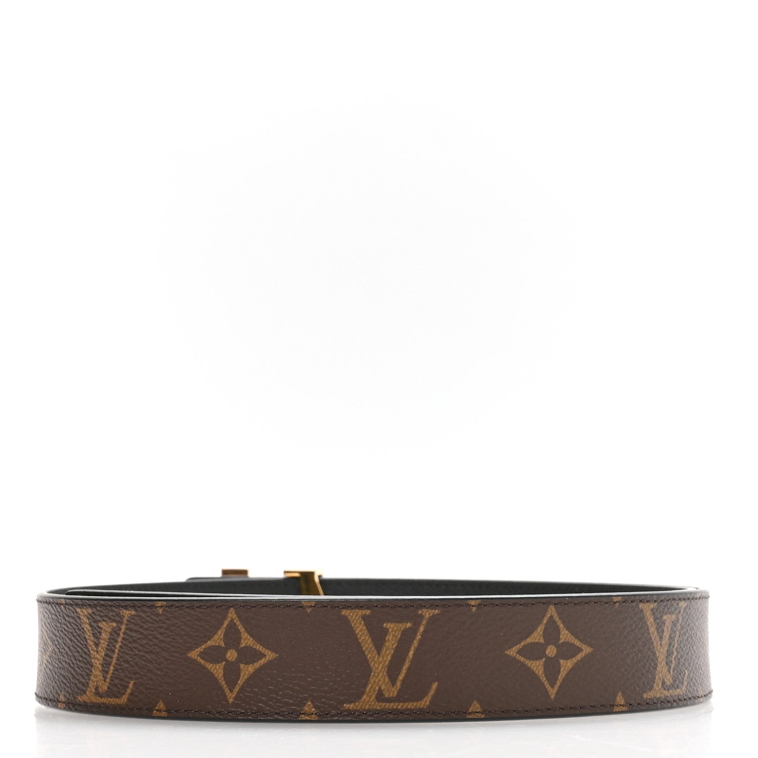 Calfskin Monogram 30mm LV Initiales Reversible 85 34 Belt Black