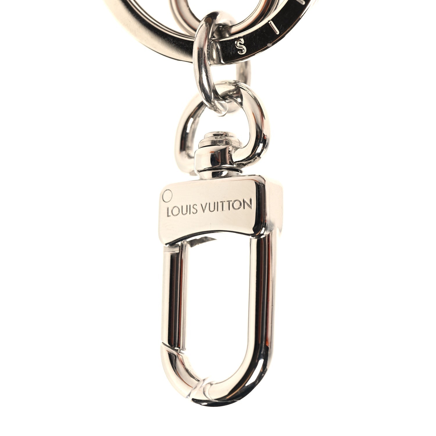 Reverse Monogram LV Chocolate Bar Bag Charm Key Holder Black