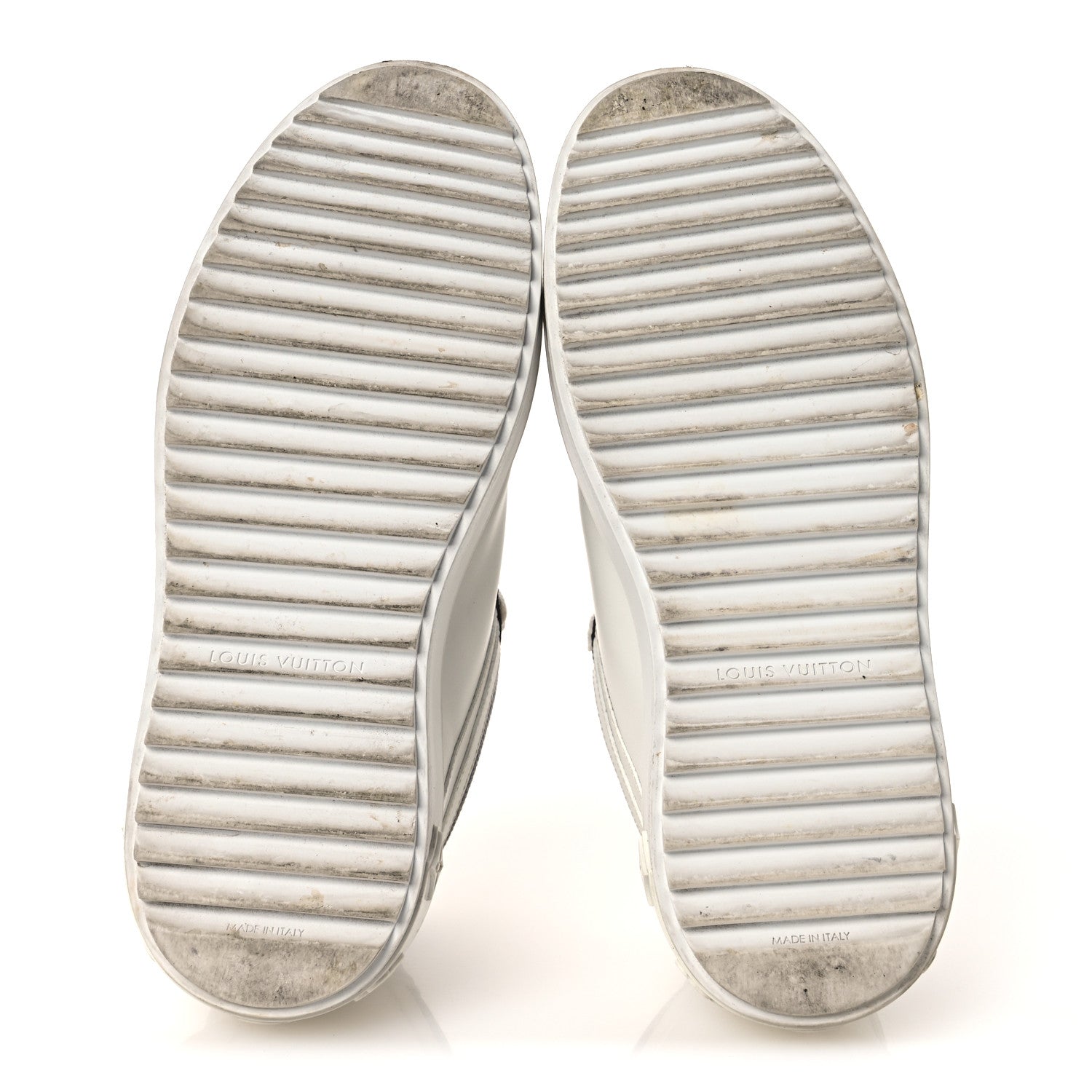 Calfskin Embossed Monogram Time Out Sneakers 36 White