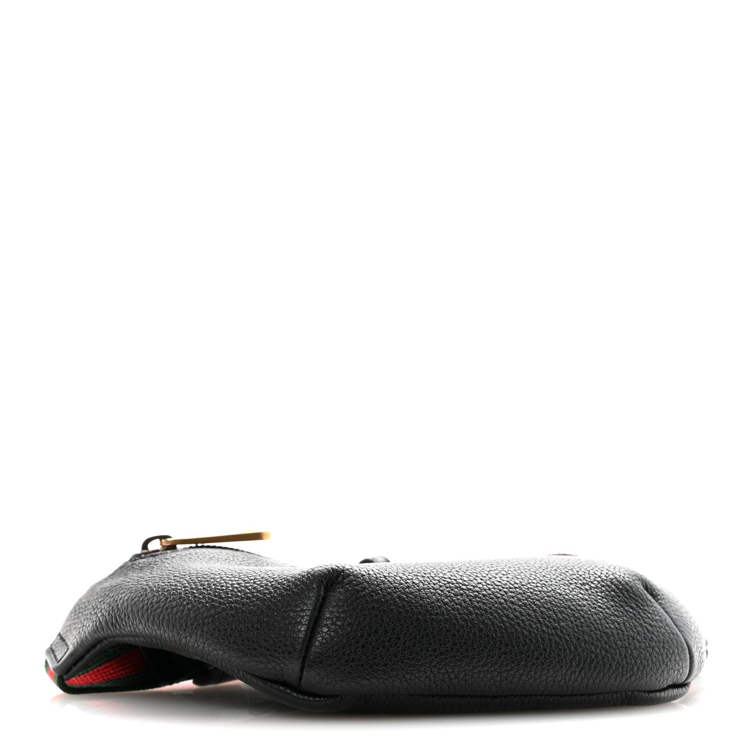 Grained Calfskin Logo Belt Bag Black