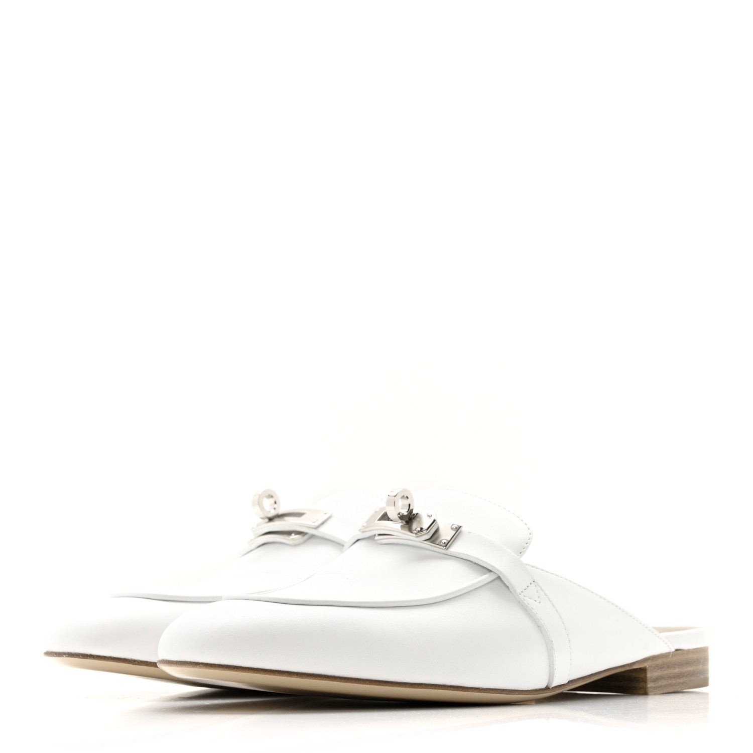 Calfskin Oz Mules 38.5 White