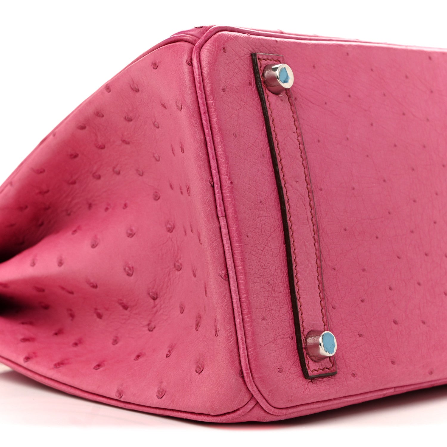 Ostrich Birkin 30 Rose Pourpre