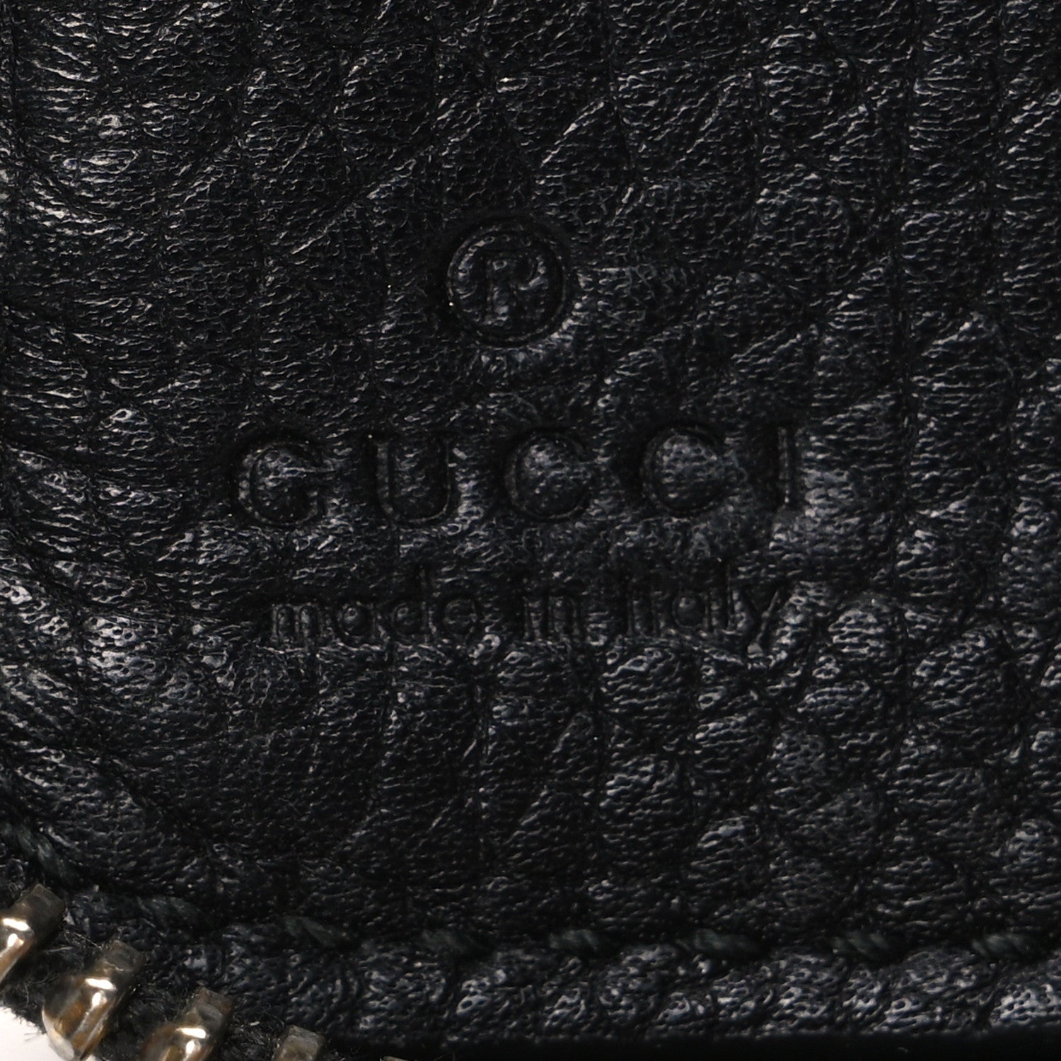 Pebbled Calfskin Soho Zip Around Wallet Black