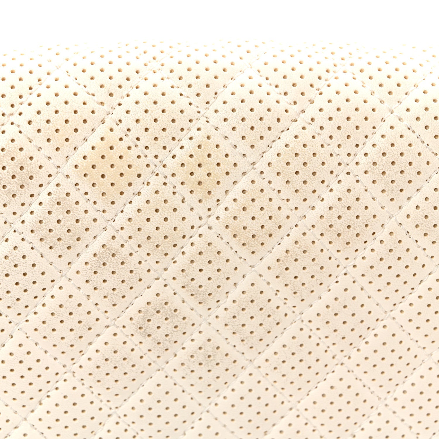 Lambskin Perforated Medium Boy Flap White