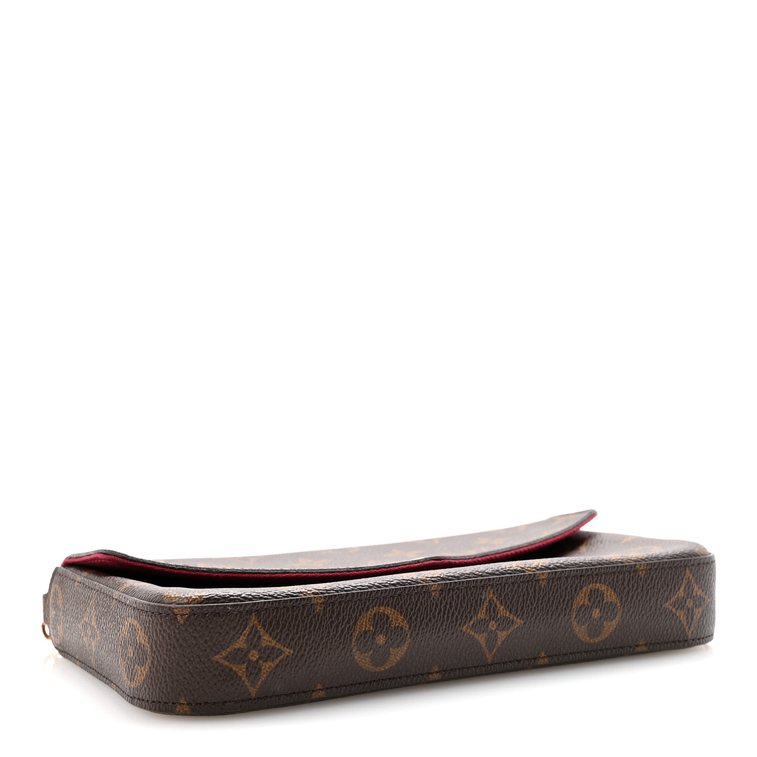 Monogram Pochette Felicie Chain Wallet Fuchsia