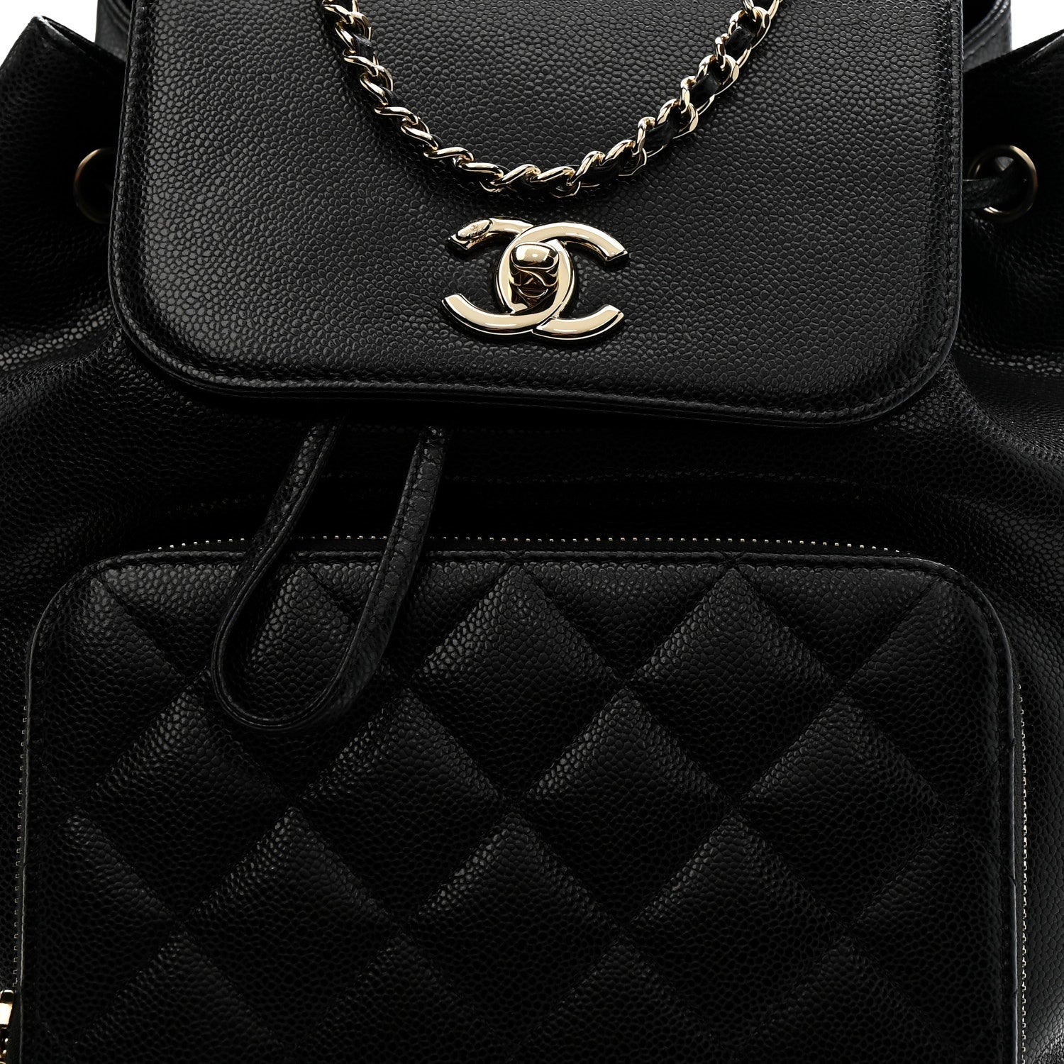 Caviar Quilted Business Affinity Backpack Black