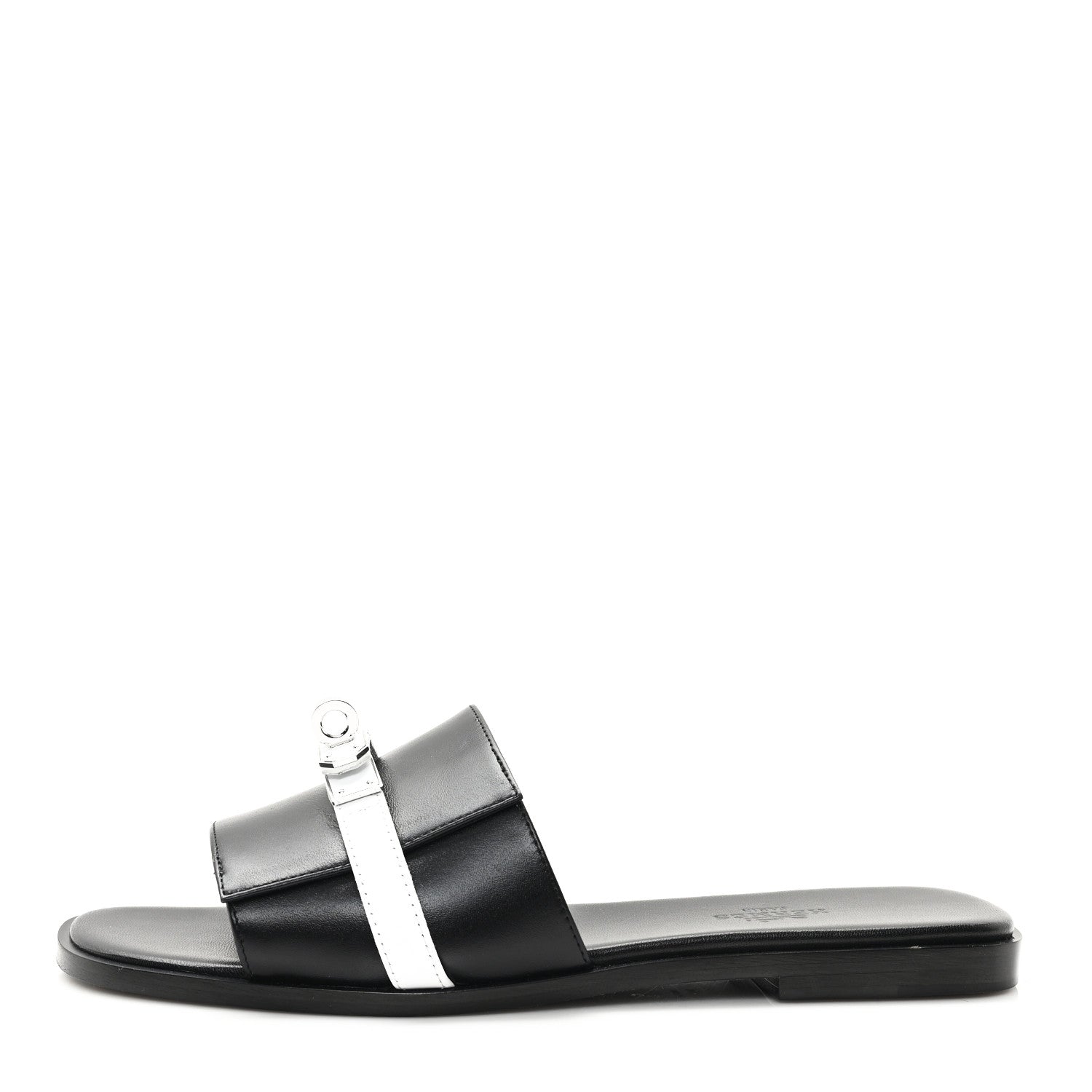 Calfskin Giulia Sandals 37 Black White