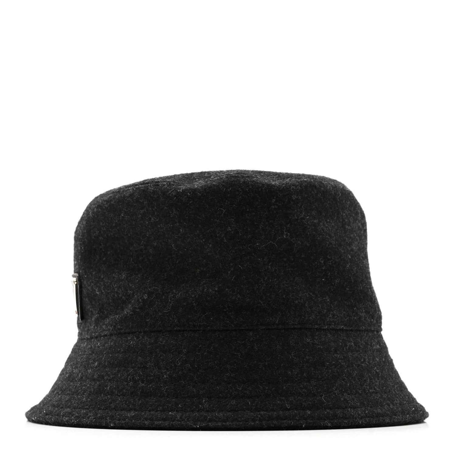 Authentic Loden Wool Metal Triangle Logo Bucket Hat L Anthracite
