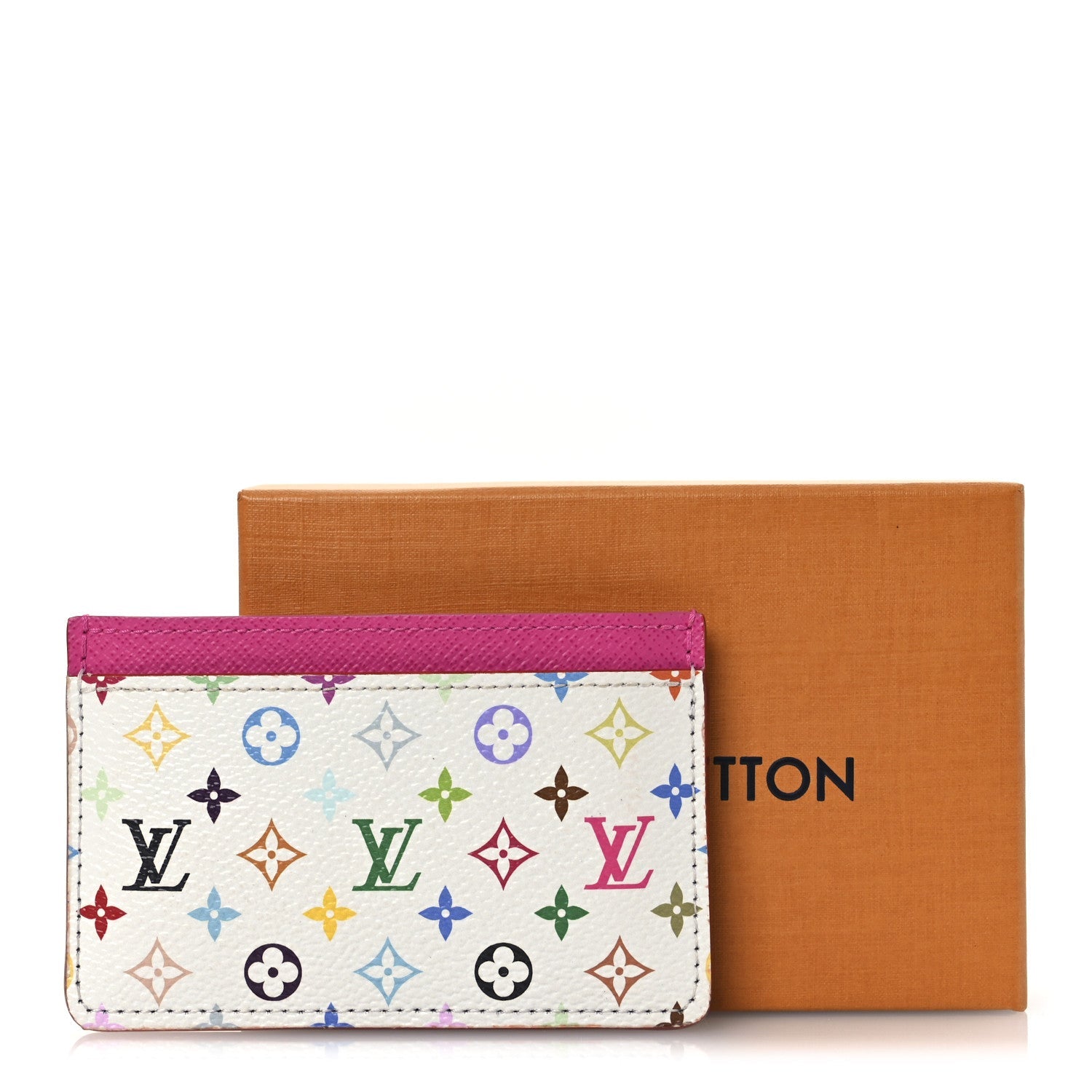 LV X TM Monogram Multicolor Card Holder Kawaii Pink