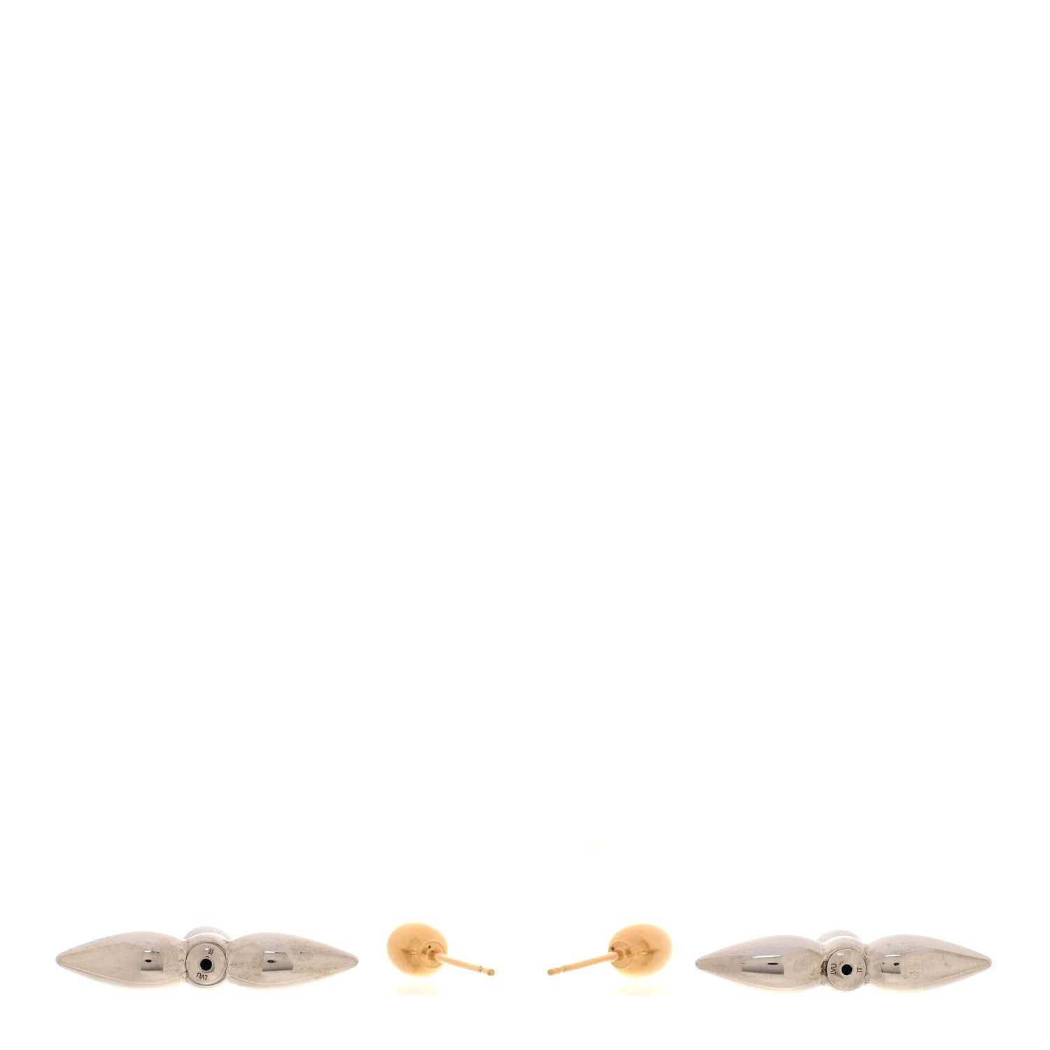 Metal Louisette Earrings Silver Gold