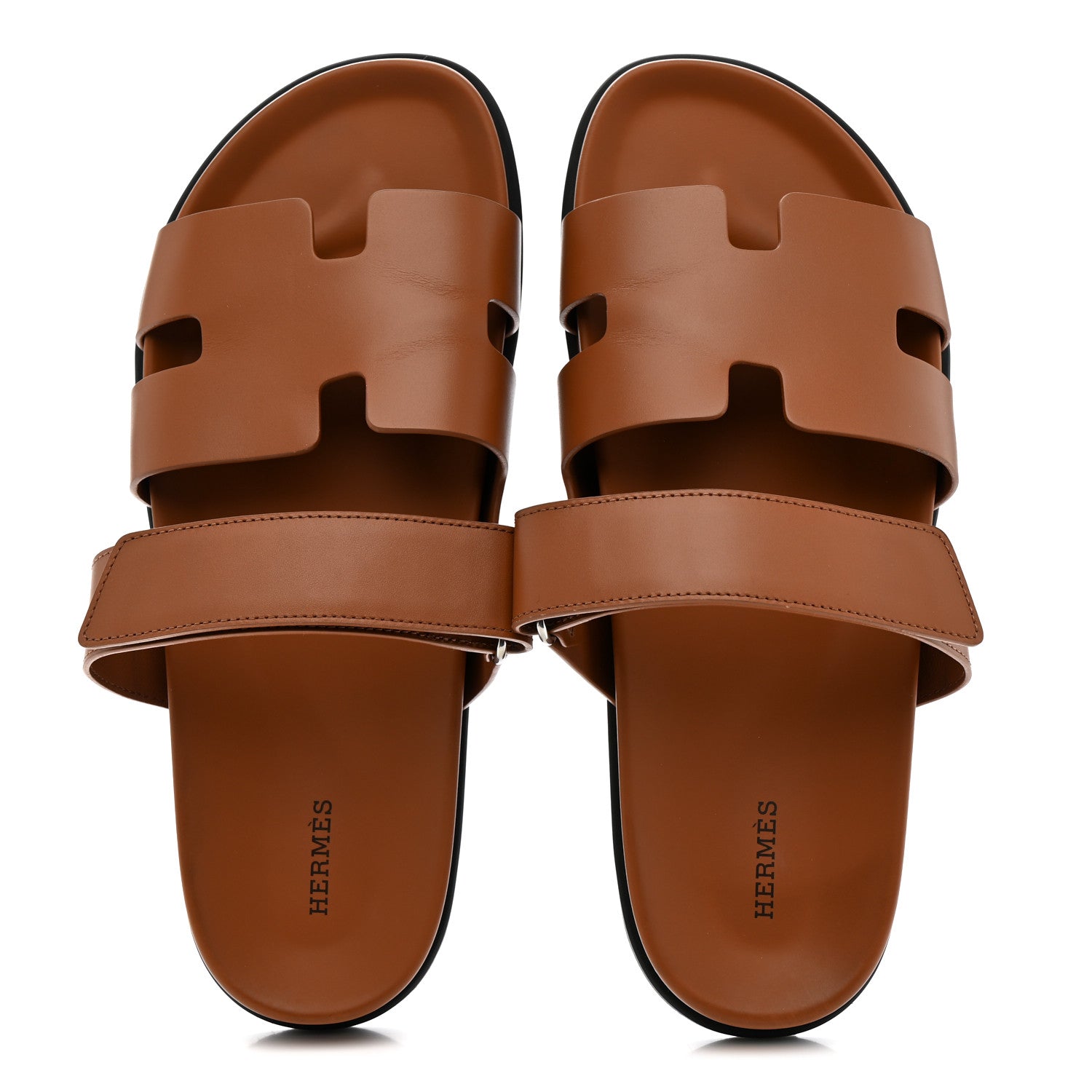 Calfskin Mens Chypre Sandals 44 Marron Dore