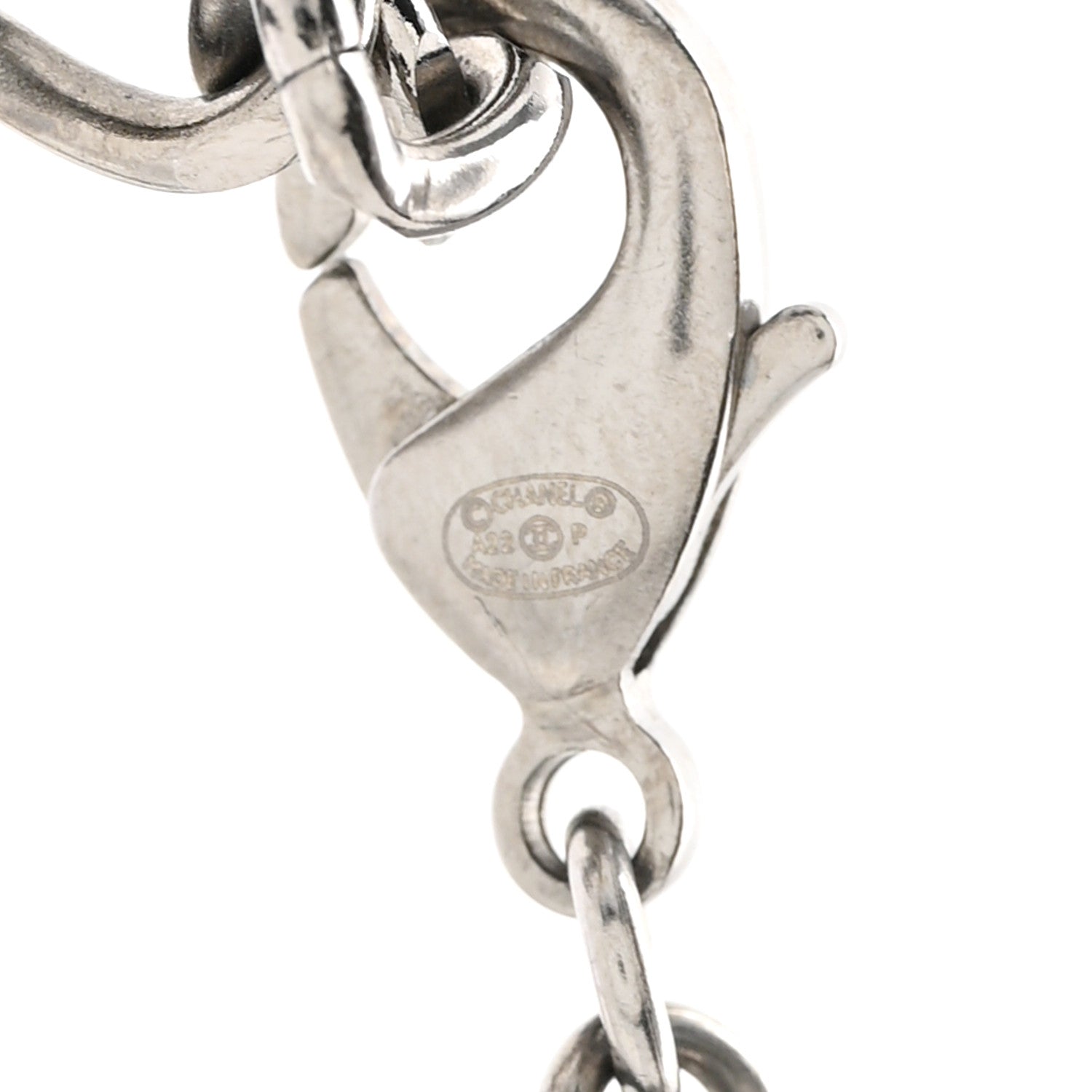 Ruthenium Crystal Chain CC Lucky Charms Choker Silver