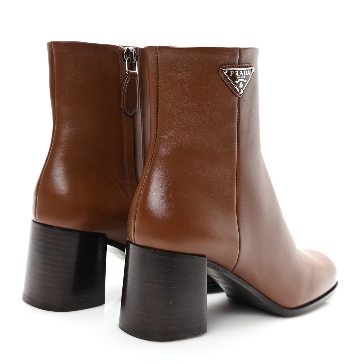 Vitello Triangle Ankle Boots 36.5 Cognac