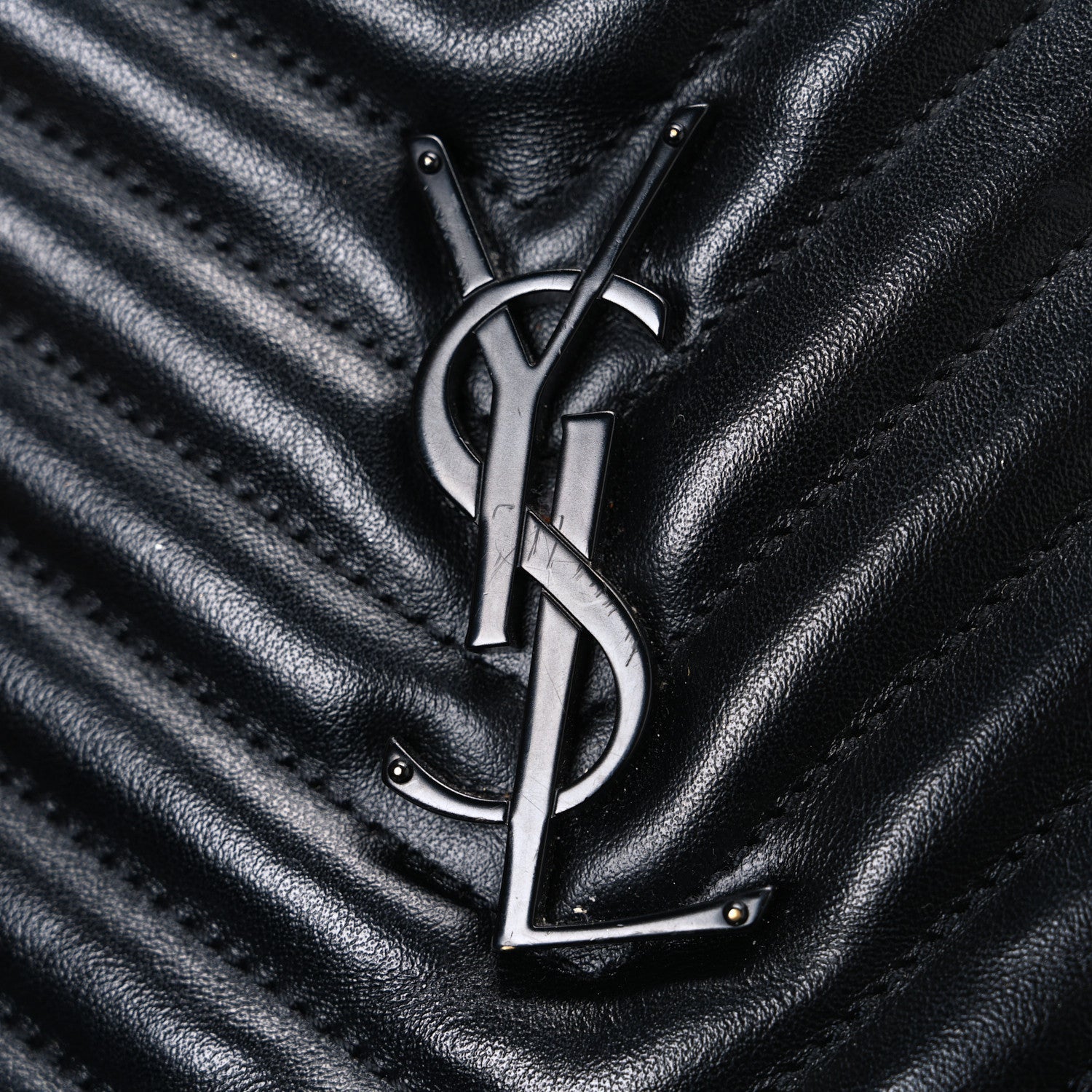 Calfskin Matelasse Monogram Monochrome Lou Camera Bag Black