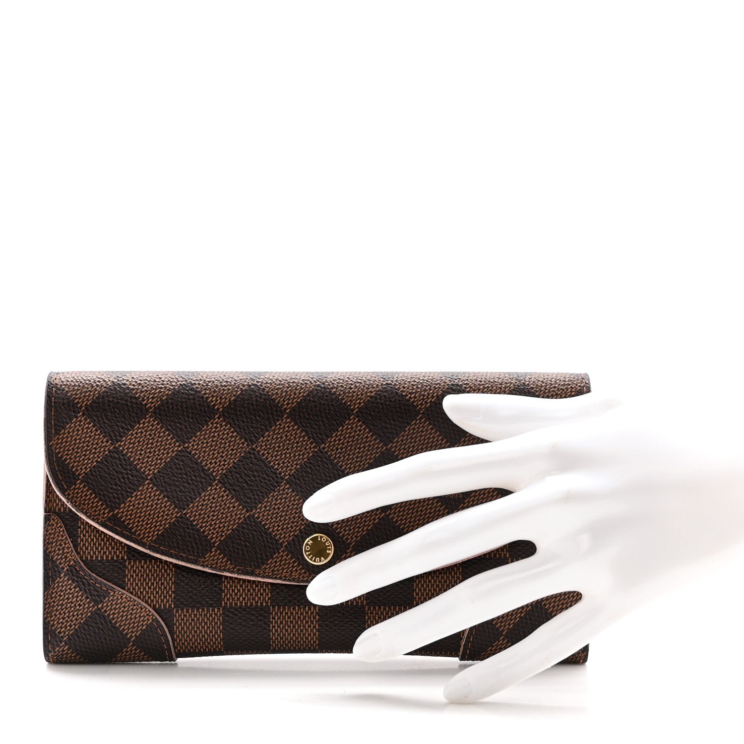 Damier Ebene Caissa Wallet Rose Ballerine