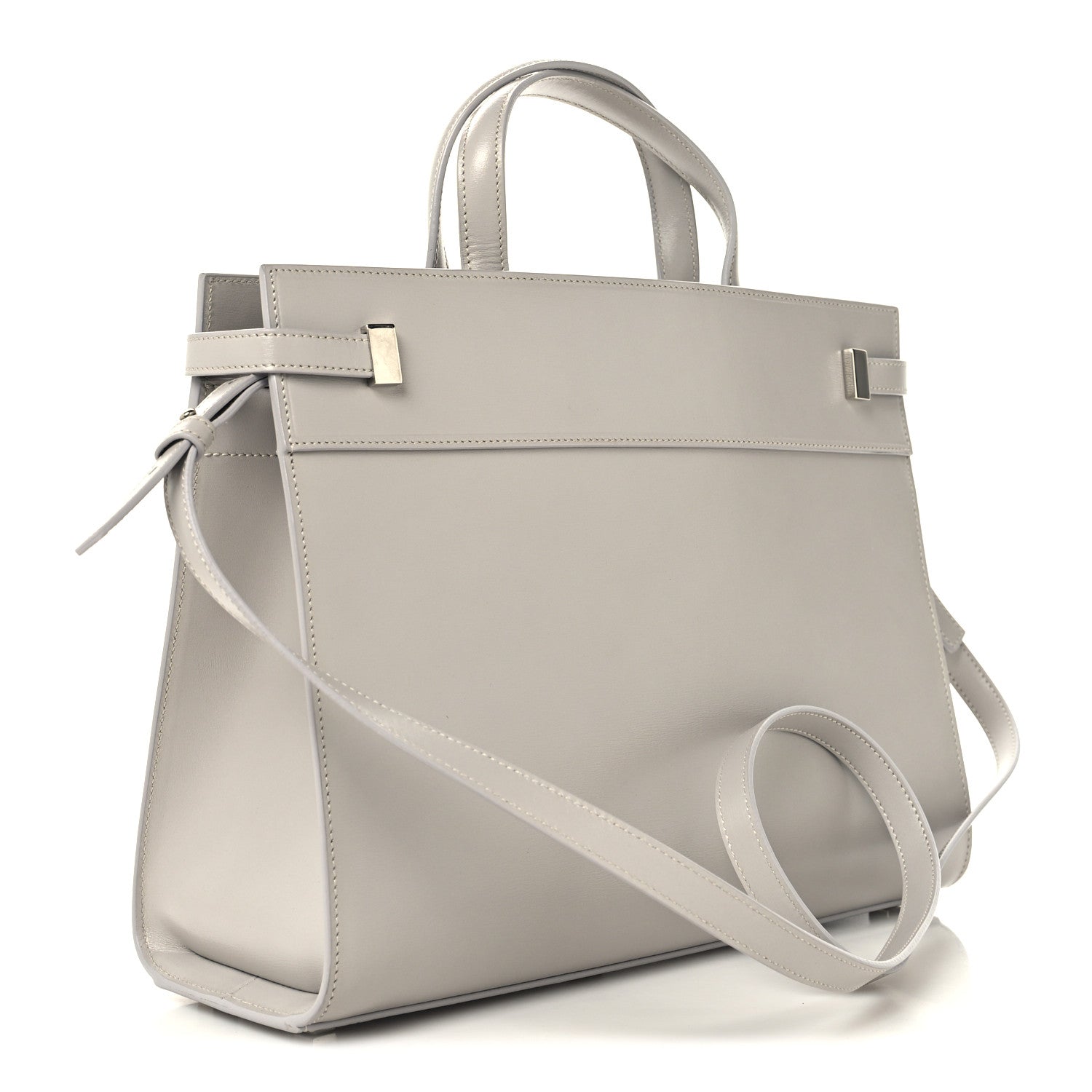 Calfskin Small Manhattan Shopper Tote Granite