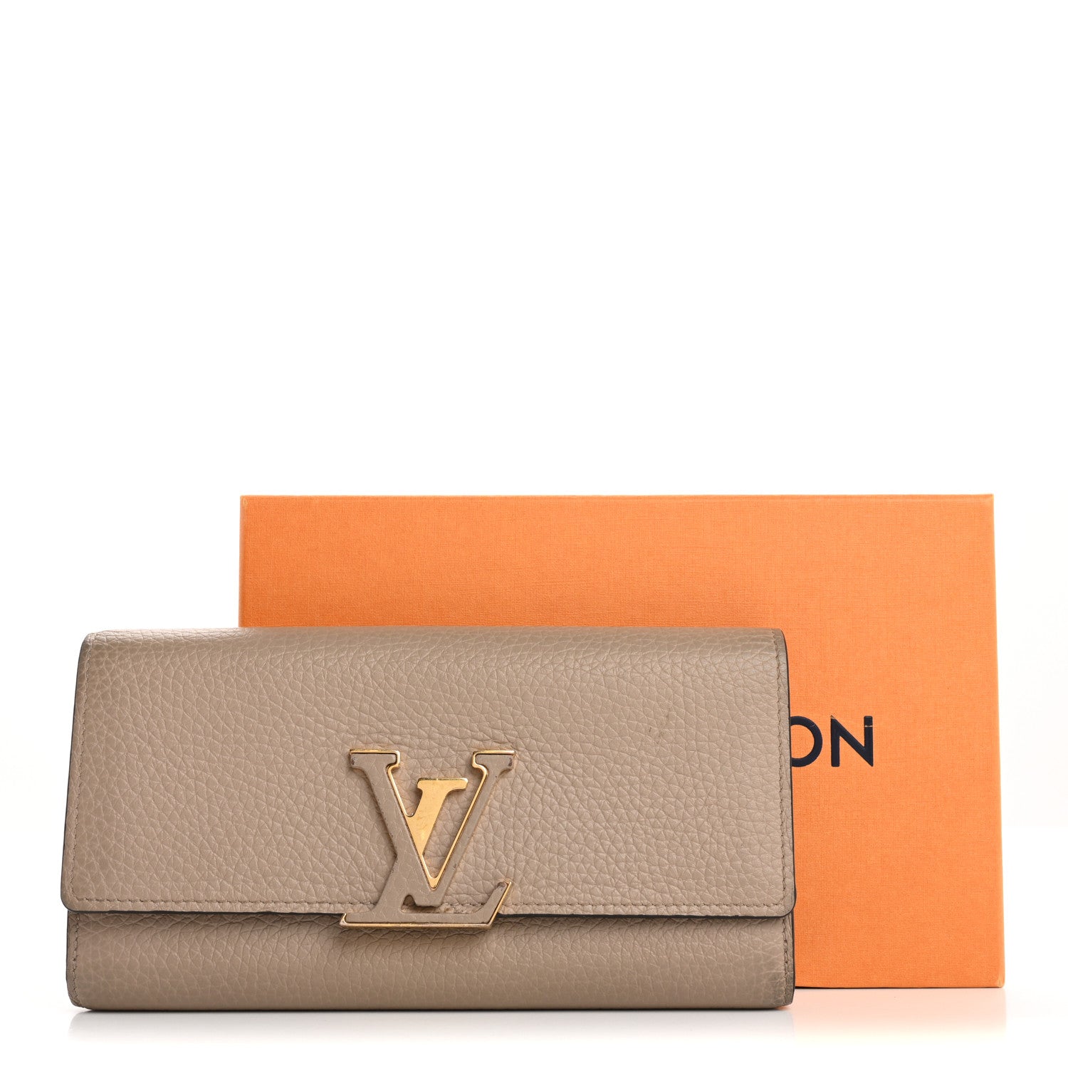 Taurillon Capucines Wallet Galet