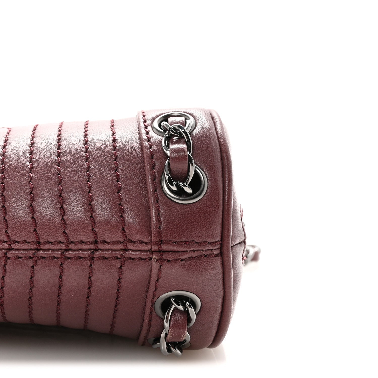 Lambskin Lax Small Tassel Shoulder Bag Dark Purple
