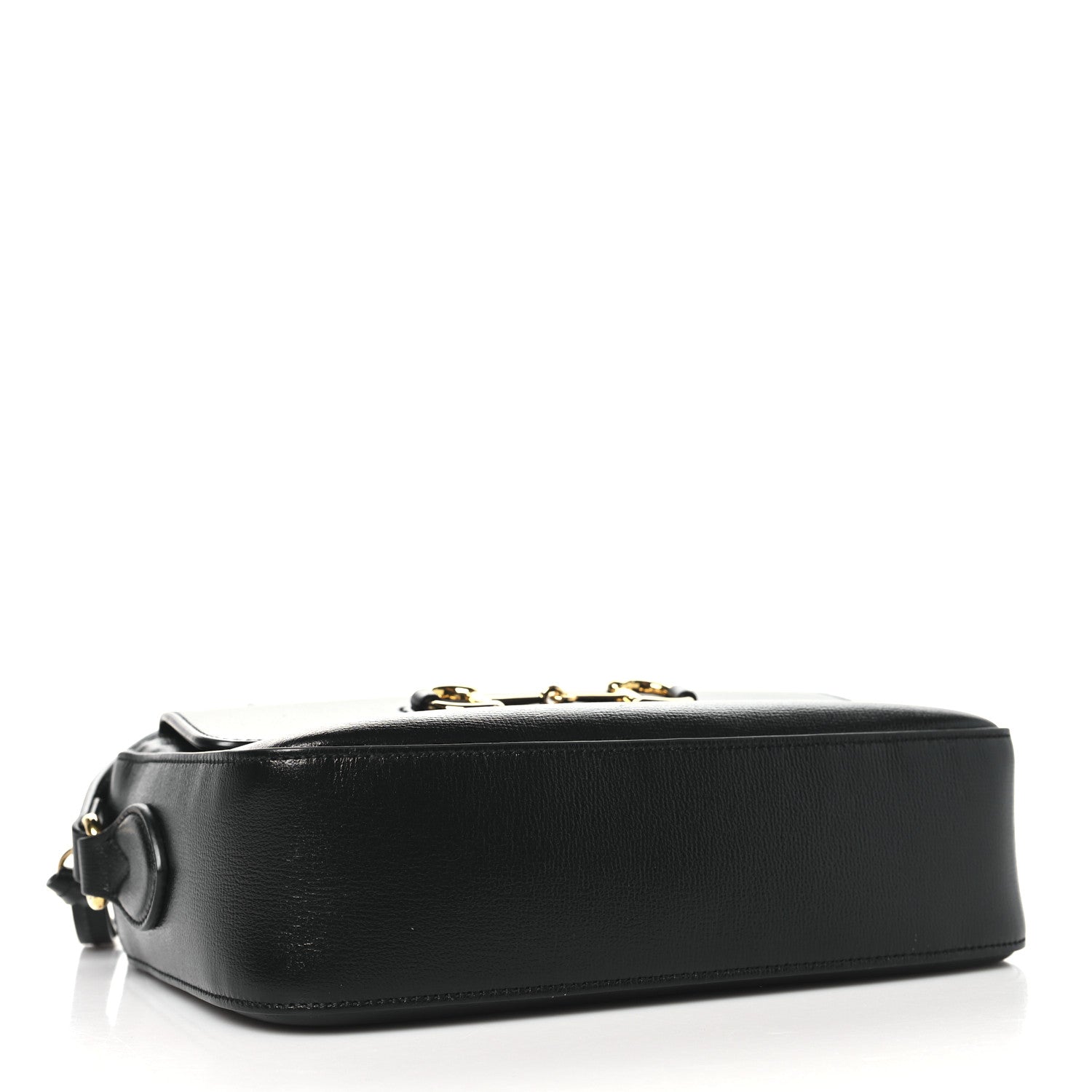 Textured Calfskin Small Horsebit 1955 Shoulder Bag Black