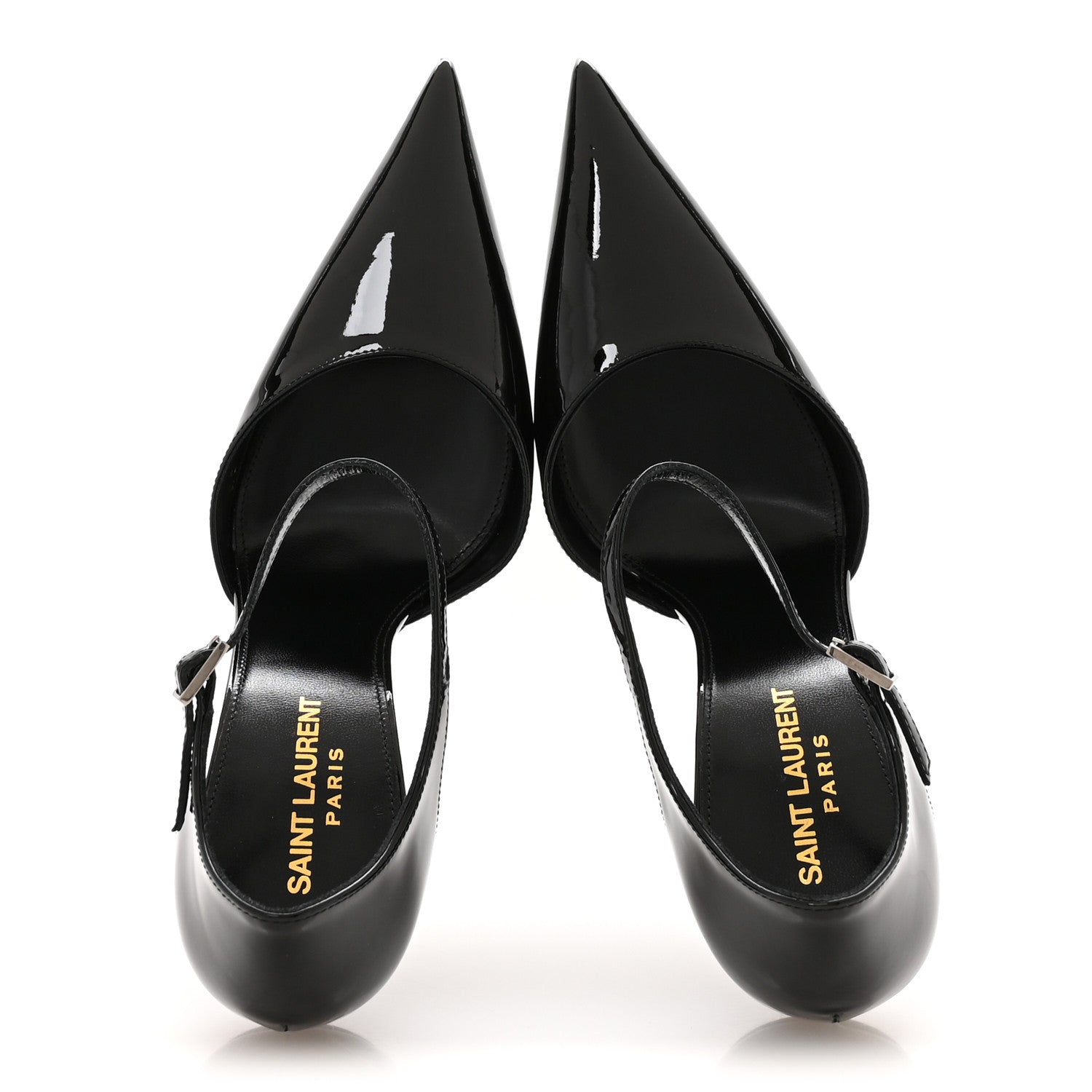 Vernice Grupy Avenue 110 Ankle Strap Pointed Pumps 38.5 Black