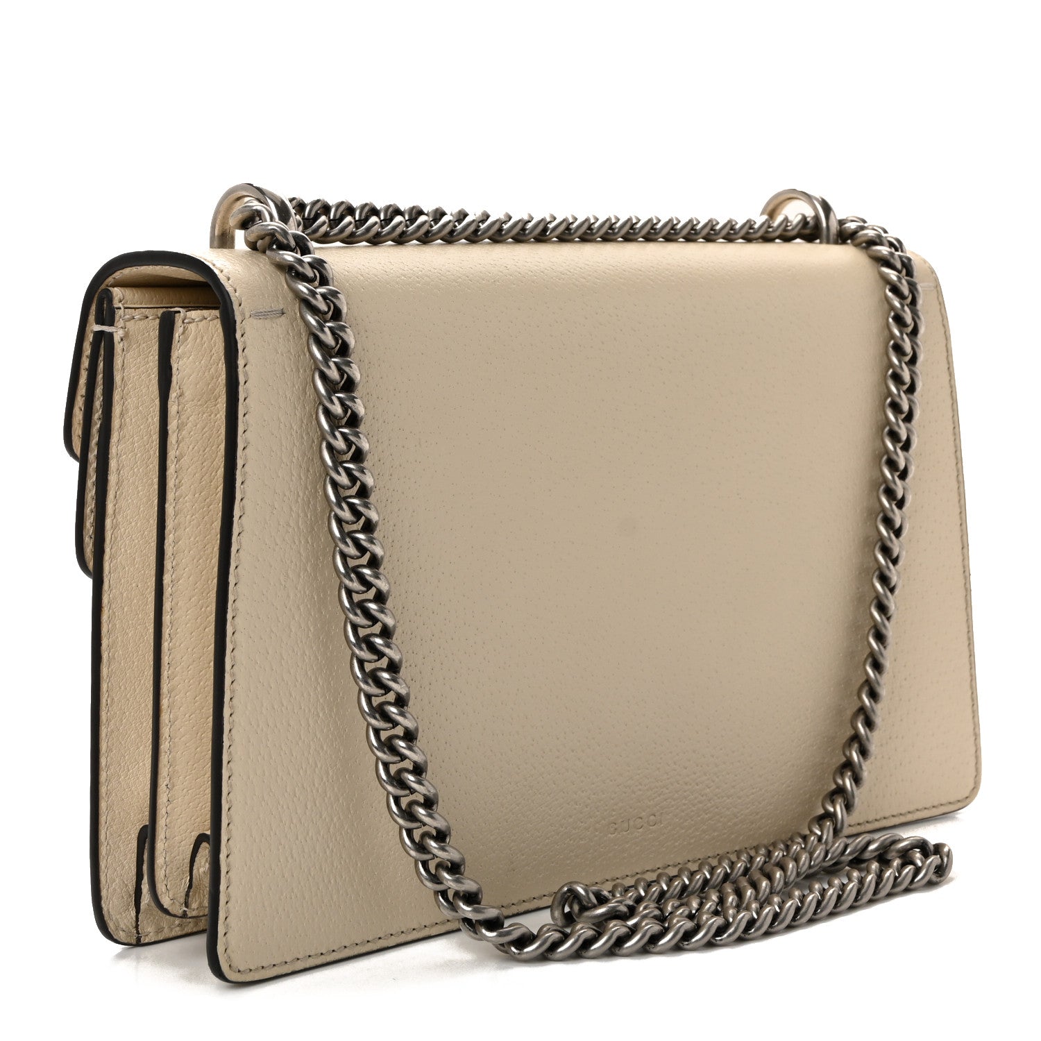 Textured Calfskin Crystal Small Dionysus Shoulder Bag Mystic White