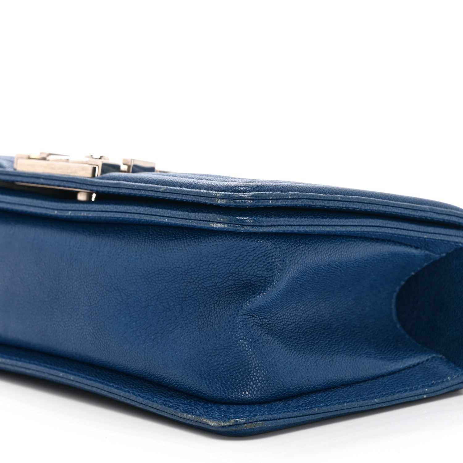 Caviar Quilted Small Boy Flap Blue