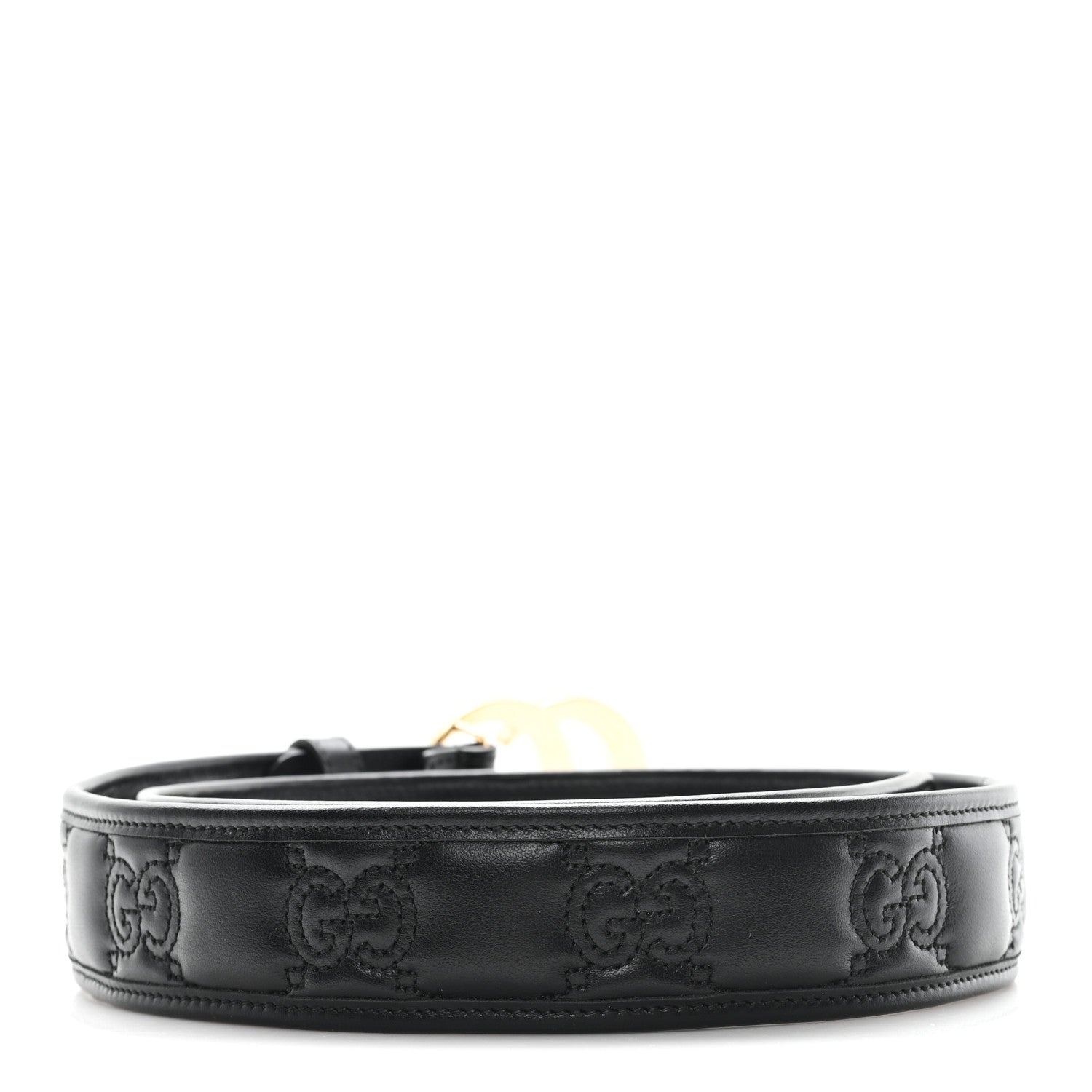 Calfskin GG Matelasse Marmont 40mm Belt 95 38 Black