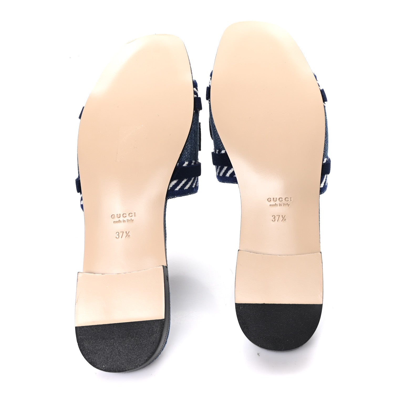 Plain Spain Denim Logo Slide Sandals 37.5 Light Blue