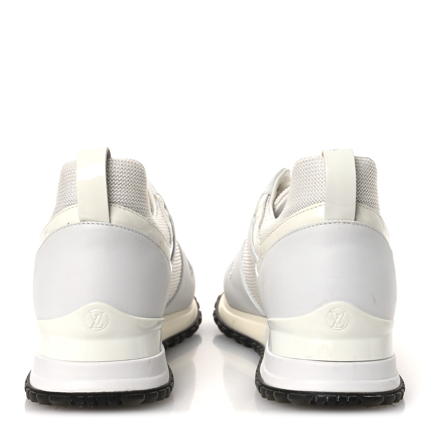Calfskin Mesh Run Away Sneakers 37.5 White