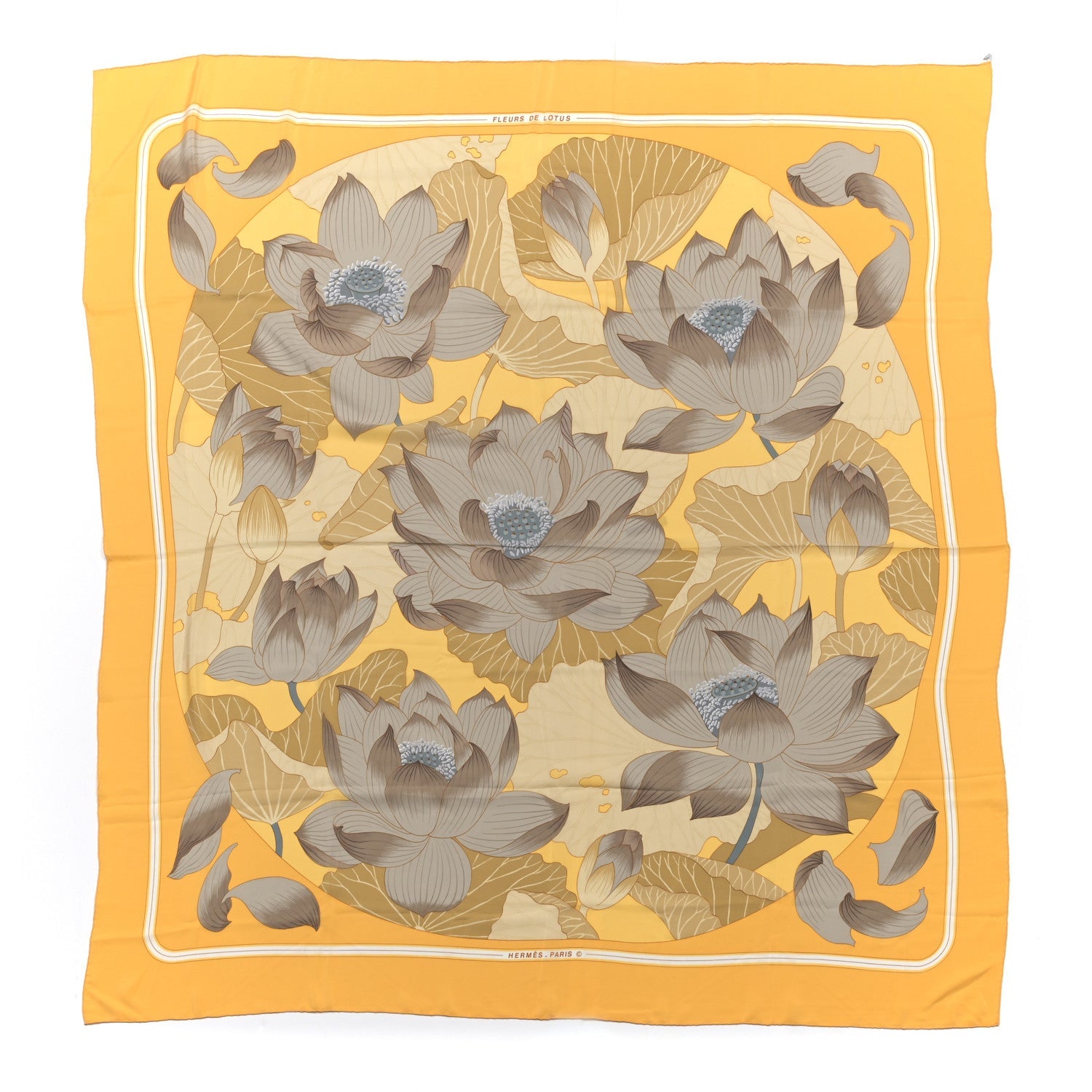 Cashmere Silk Fleurs de Lotus Scarf 140