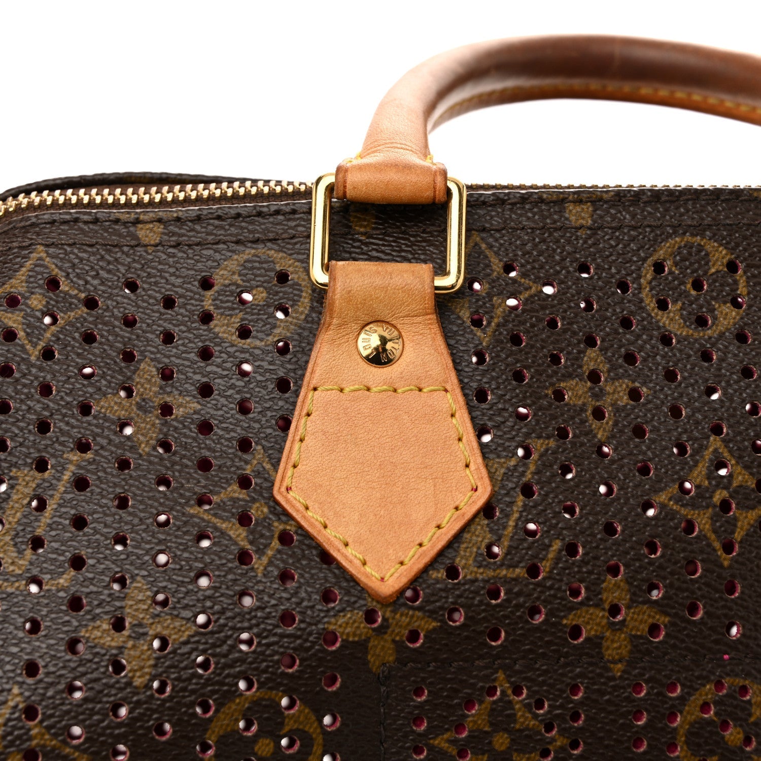 Monogram Perforated Speedy 30 Fuchsia