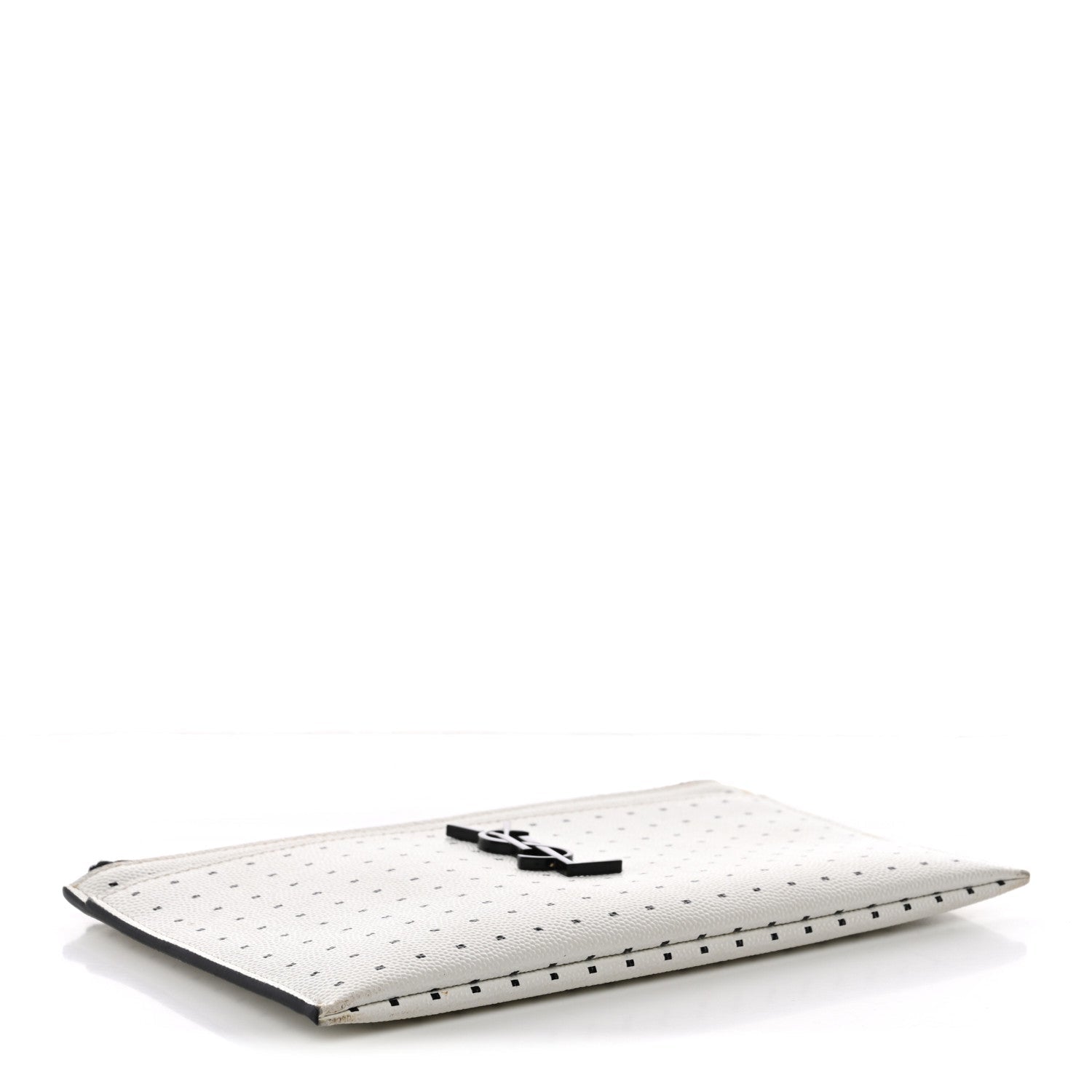 Grain De Poudre Square Dot Monogram Bill Pouch White Black